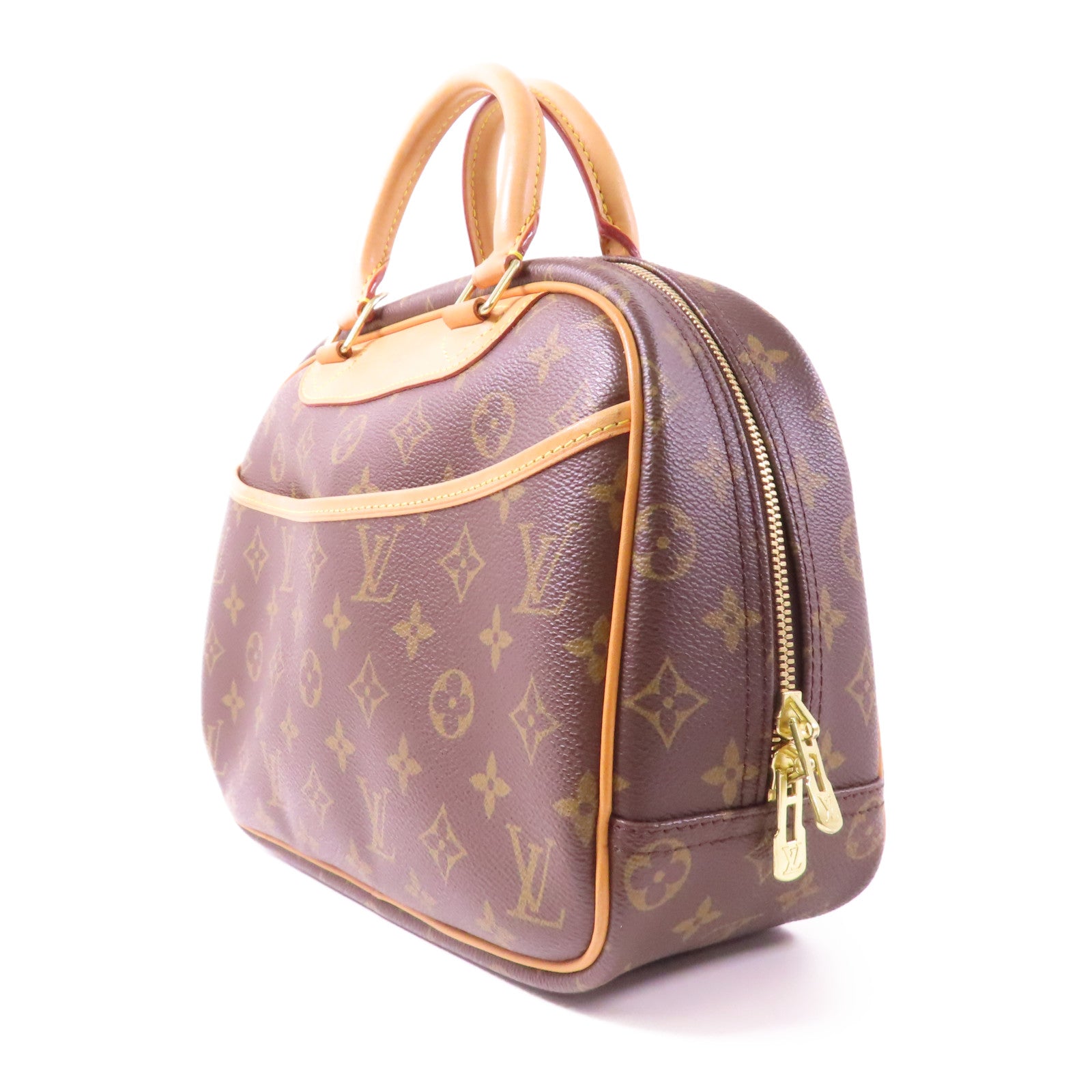 LOUIS VUITTON Monogram Trouville金扣手挽袋啡色