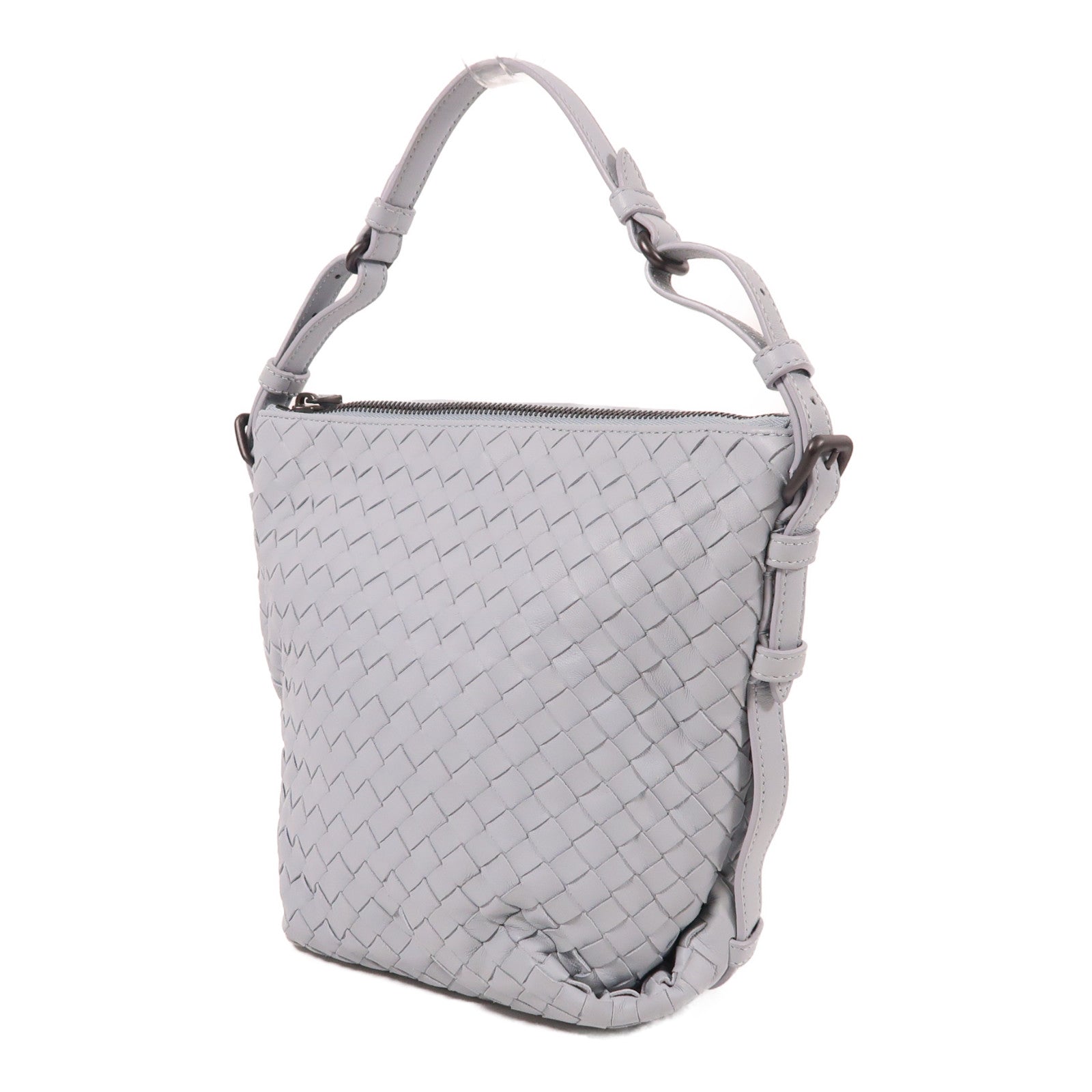 BOTTEGA VENETA 牛皮皮革Hand Bag手挽袋淺藍色