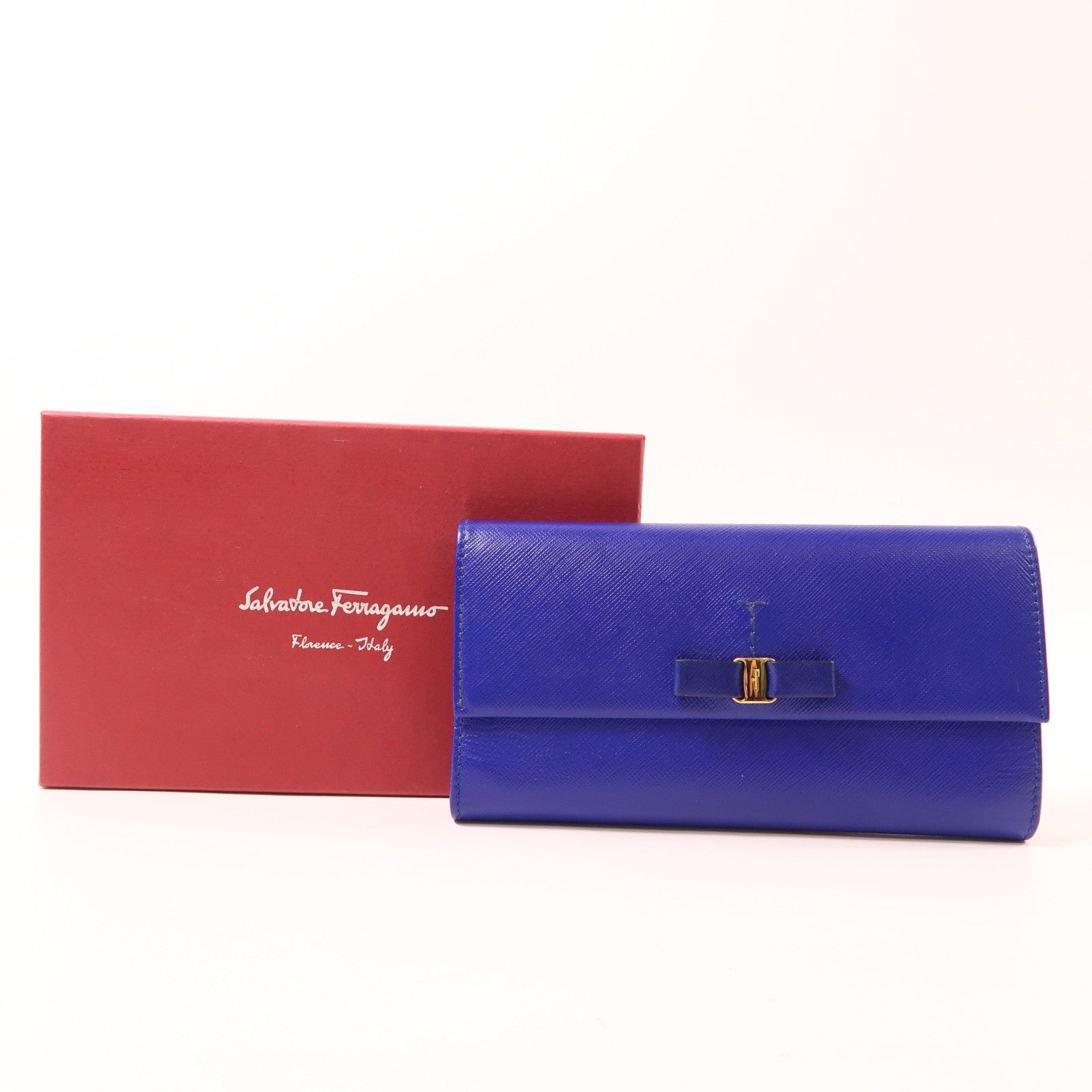 Salvatore Ferragamo 皮革Long Wallet金扣長錢包