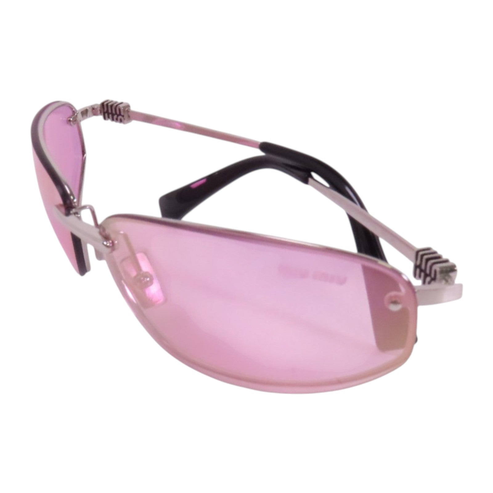 Miu Miu PVC/金屬Sunglasses銀扣太陽眼鏡
