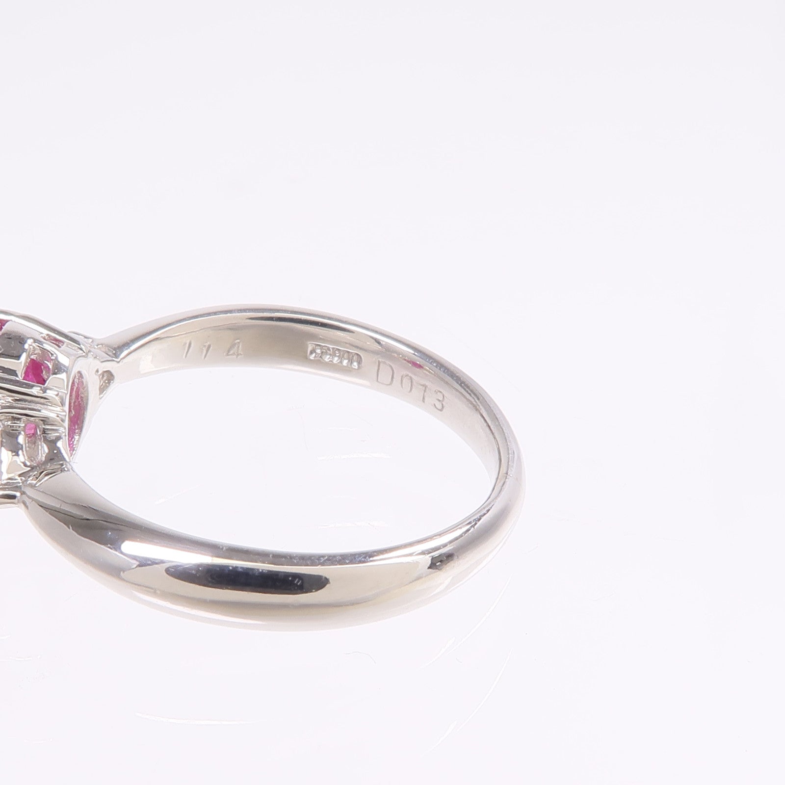 JEWELRY PT900鉑金Ruby Diamond Ring紅寶石/鑽石戒指