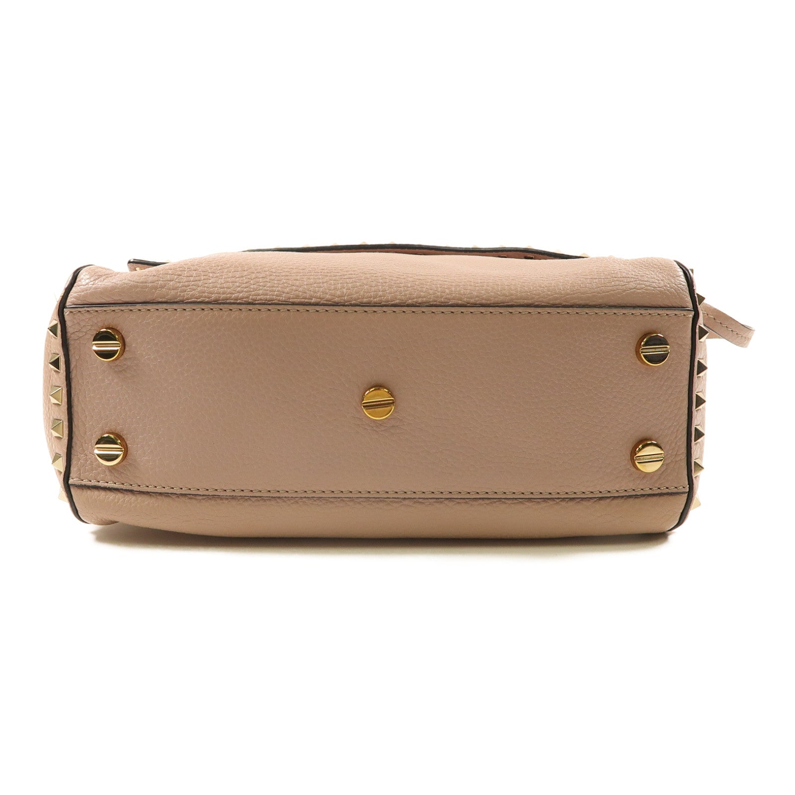 Valentino 牛皮皮革Shoulder Bag/Handbag金扣手挽袋/淺粉紅色肩背袋