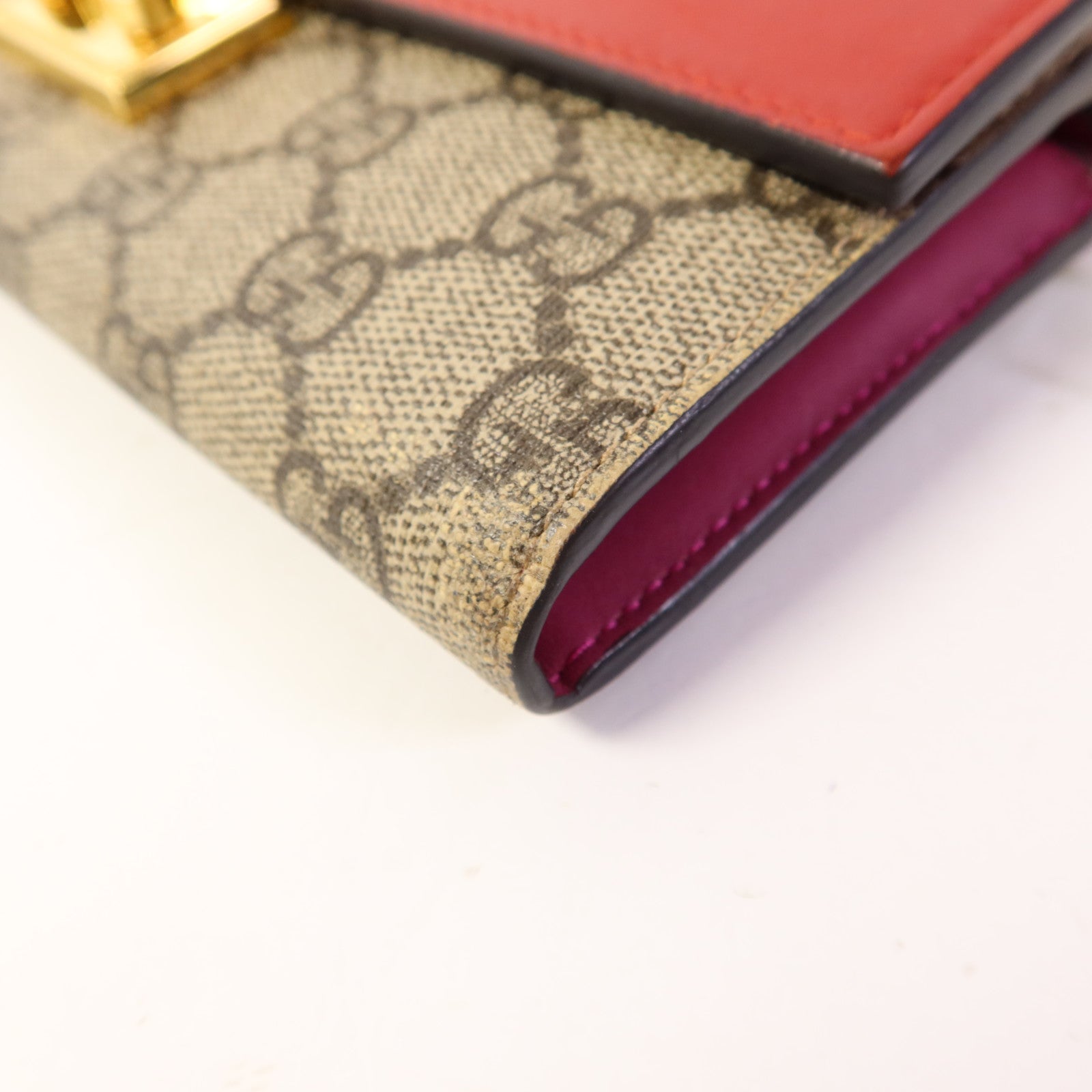 GUCCI 塗層帆布Wallet金扣長錢包