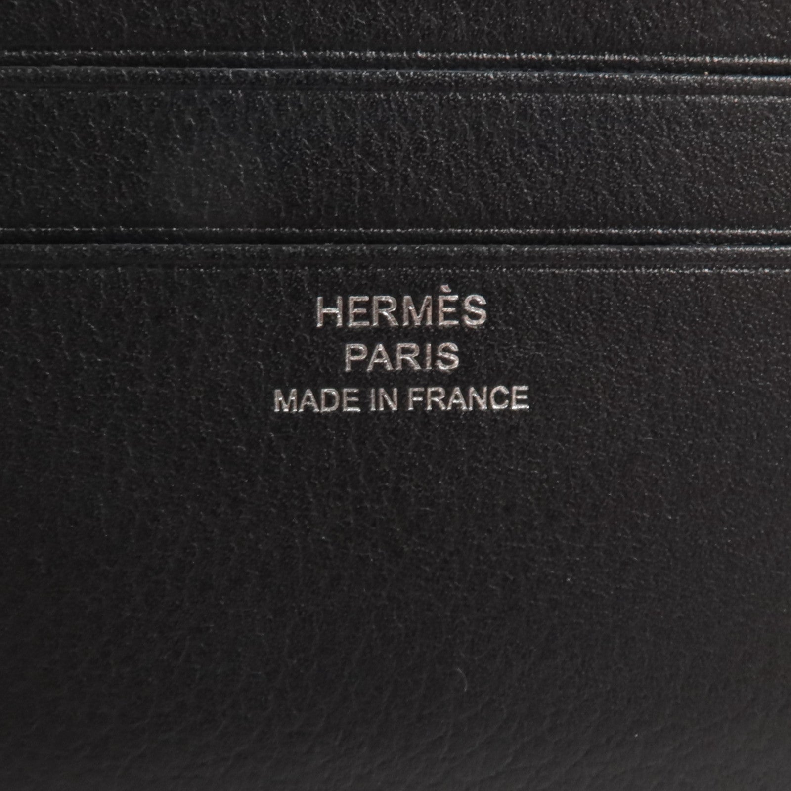 HERMES Evergrain皮革Citizen Twill Card Holder卡片套Noir
