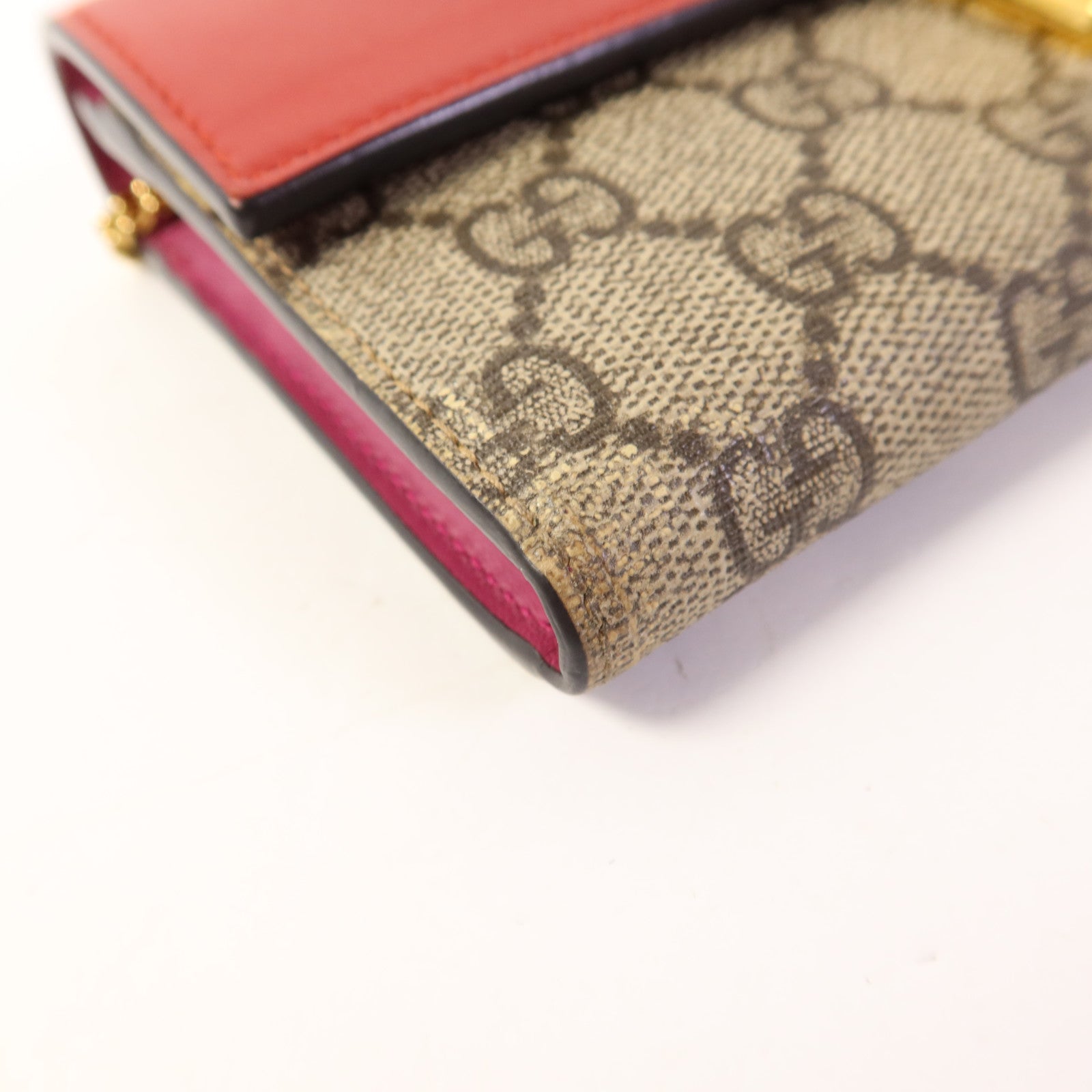 GUCCI 塗層帆布Wallet金扣長錢包