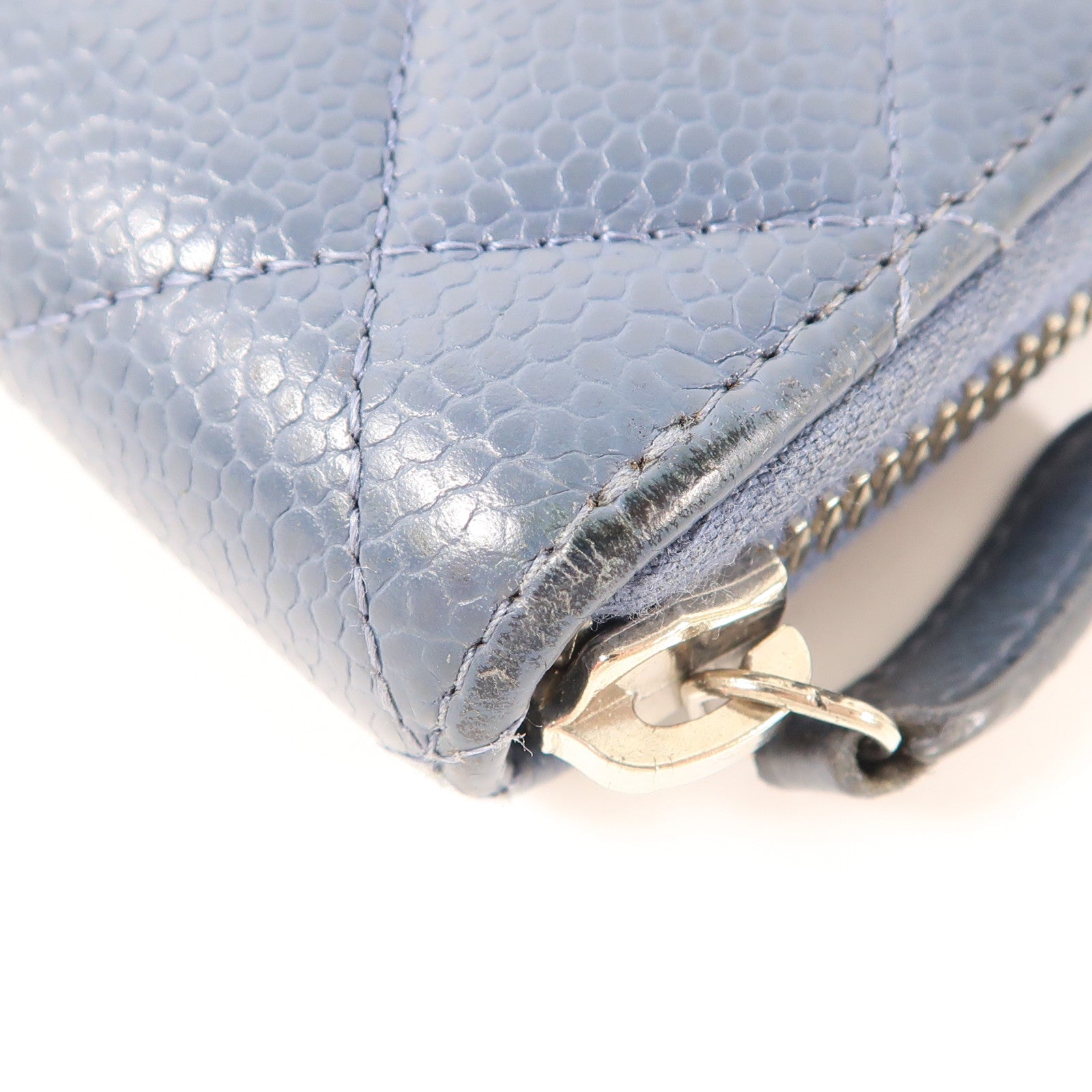 CHANEL 牛皮皮革Long Wallet銀扣長錢包