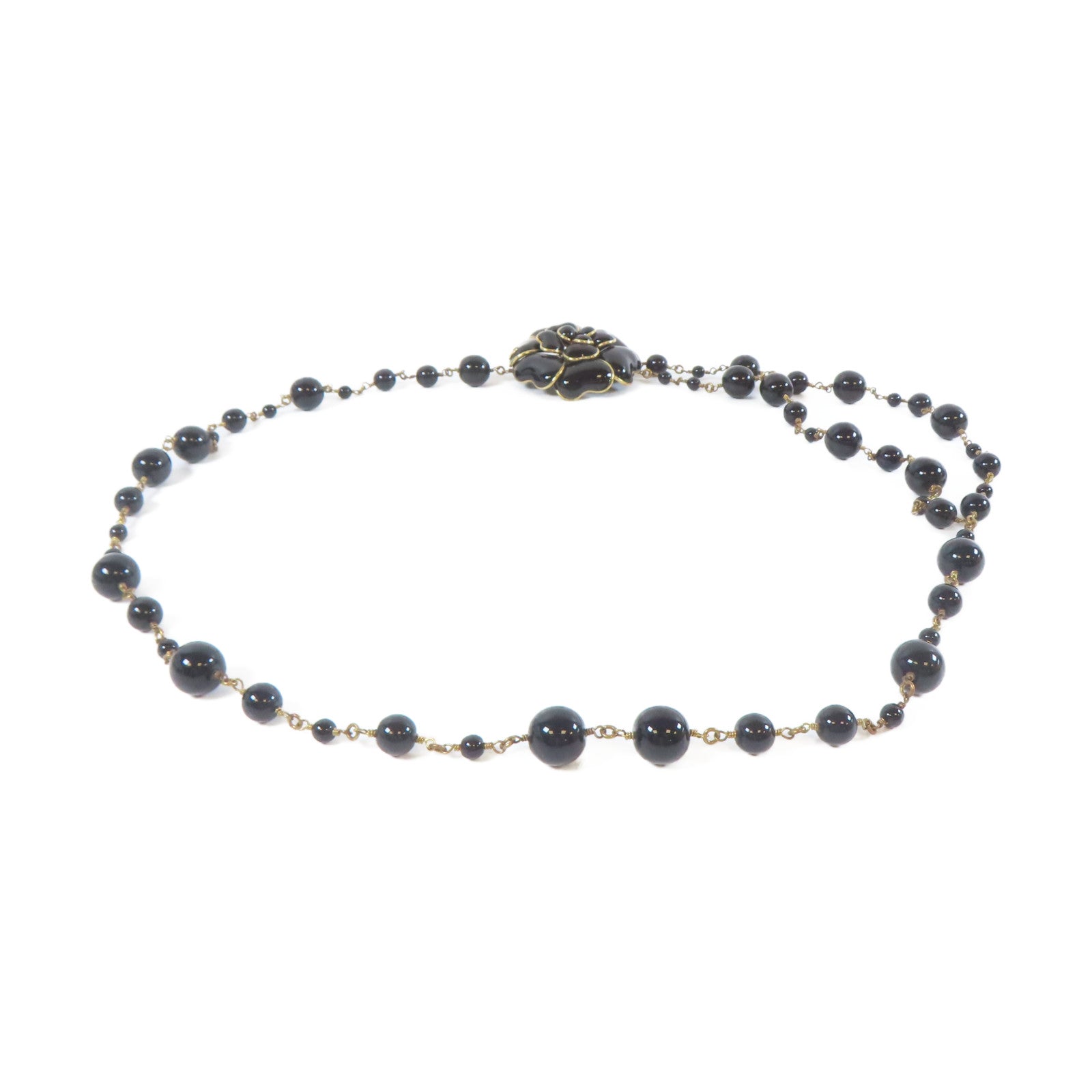 CHANEL 【激減優惠】金屬Chain Belt腰帶黑色/金色