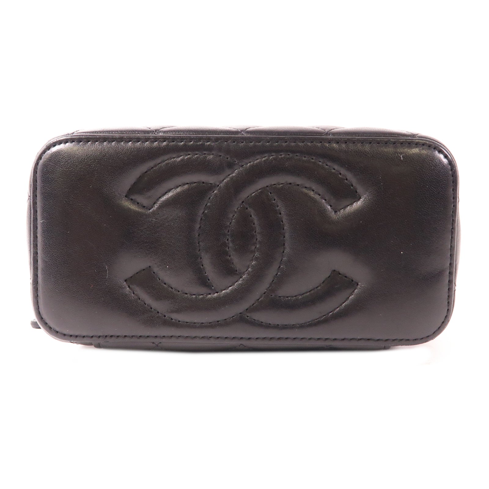 CHANEL 羊皮皮革Vanity Case金扣鏈帶肩背袋