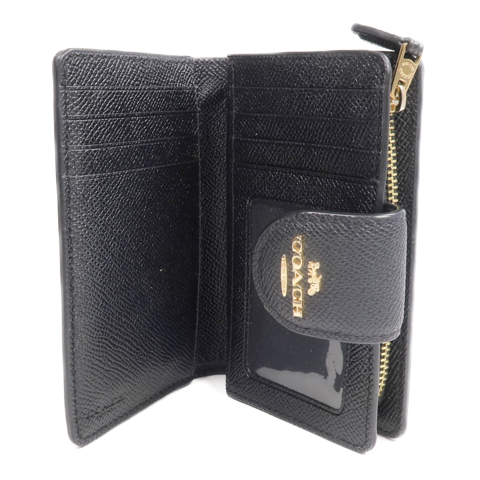 COACH 牛皮皮革Wallet金扣錢包