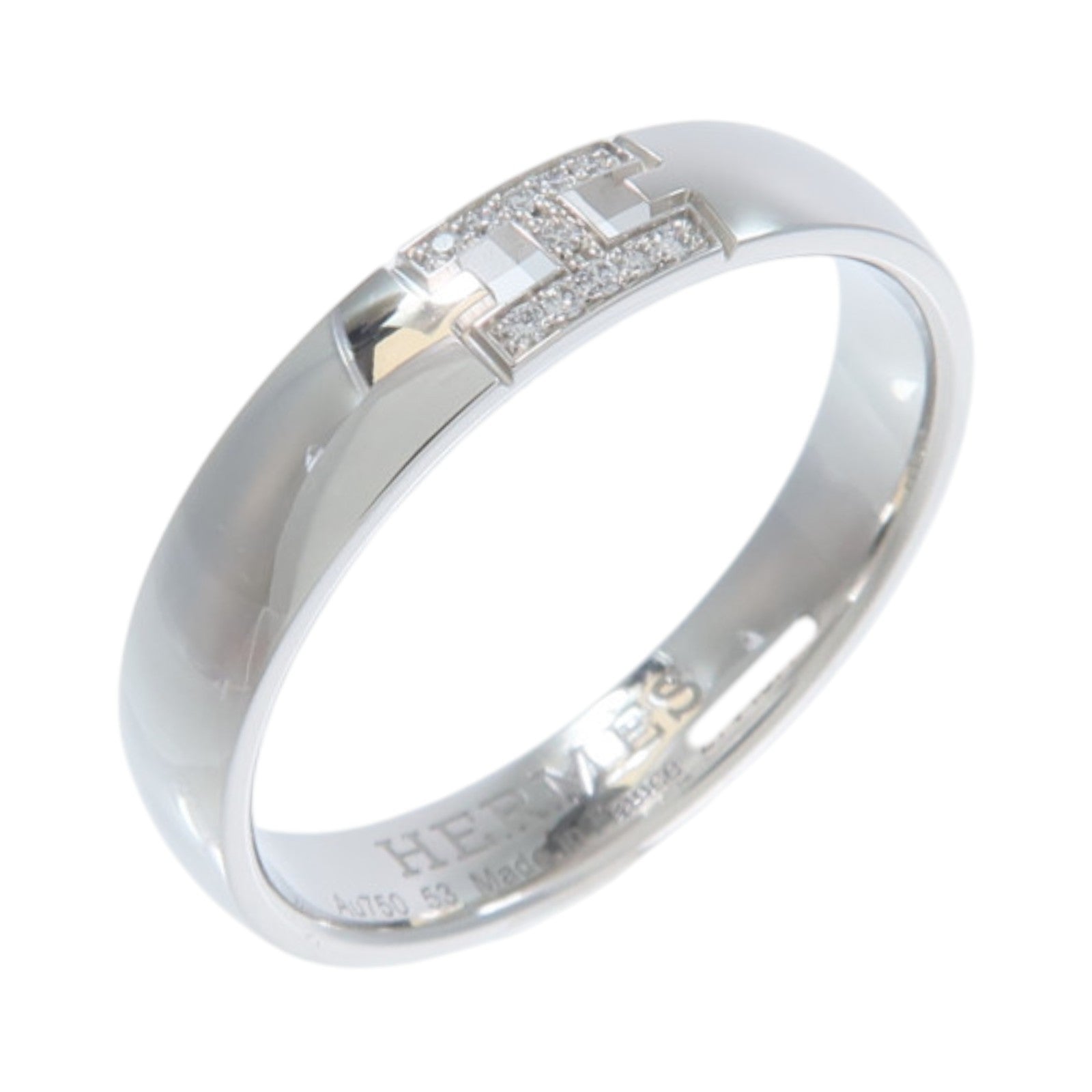 HERMES 18K白金Ever Herakles Wedding Ring鑽石戒指