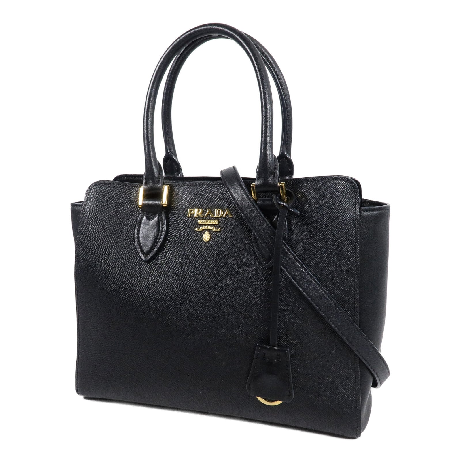 PRADA Saffiano皮革Borsa A Mano手挽肩背兩用袋