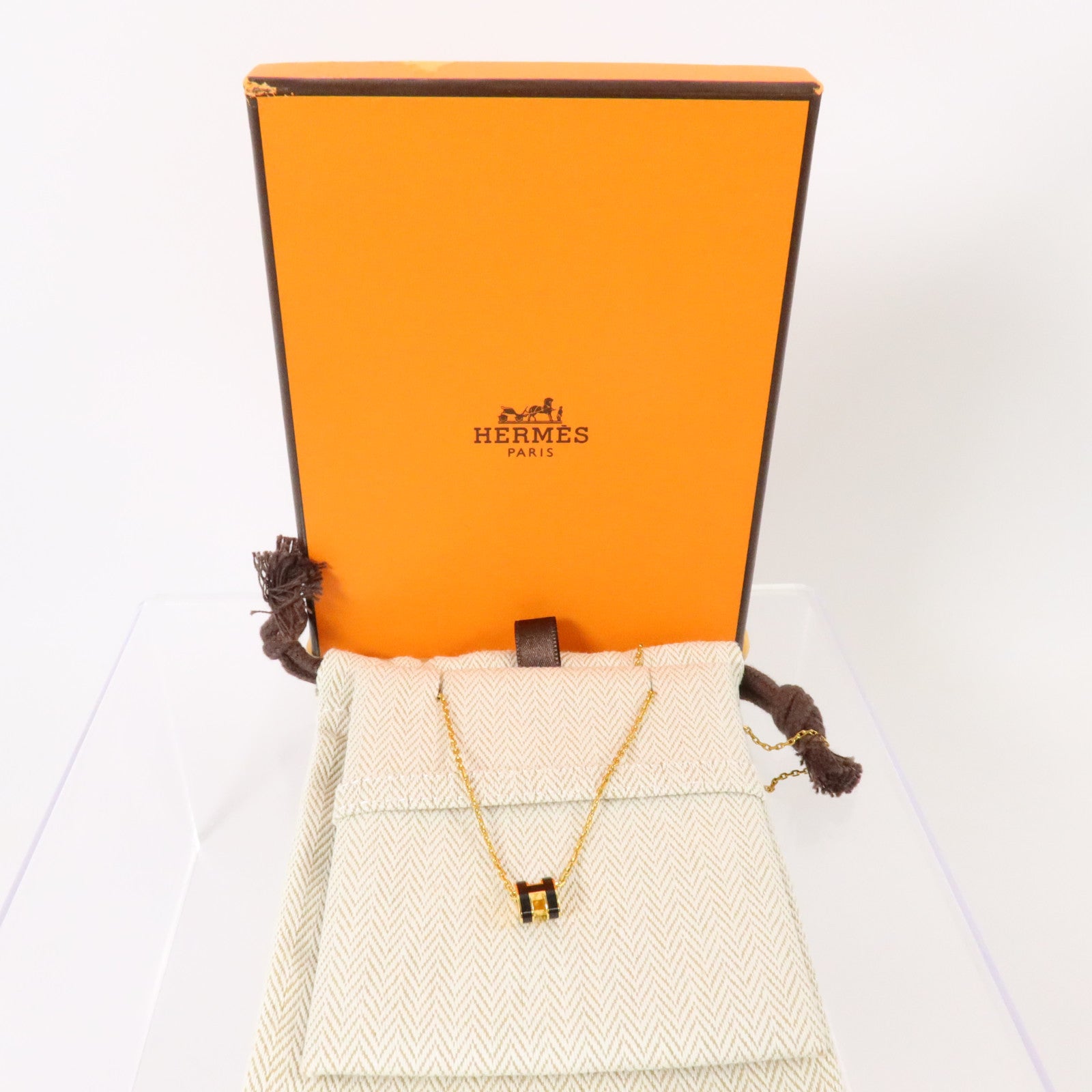 HERMES 金屬/琺瑯Pop H Necklace項鏈