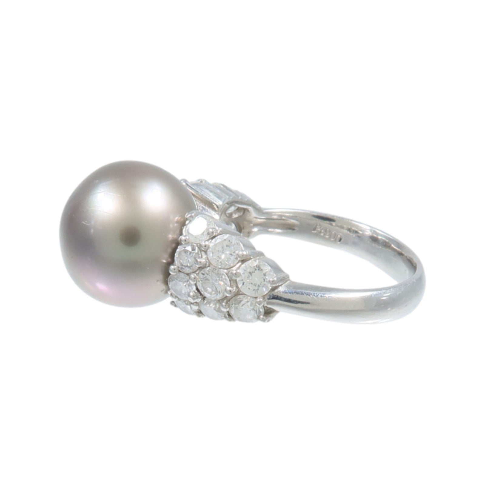 JEWELRY PT900鉑金Pearl Diamond Ring珍珠/鑽石戒指