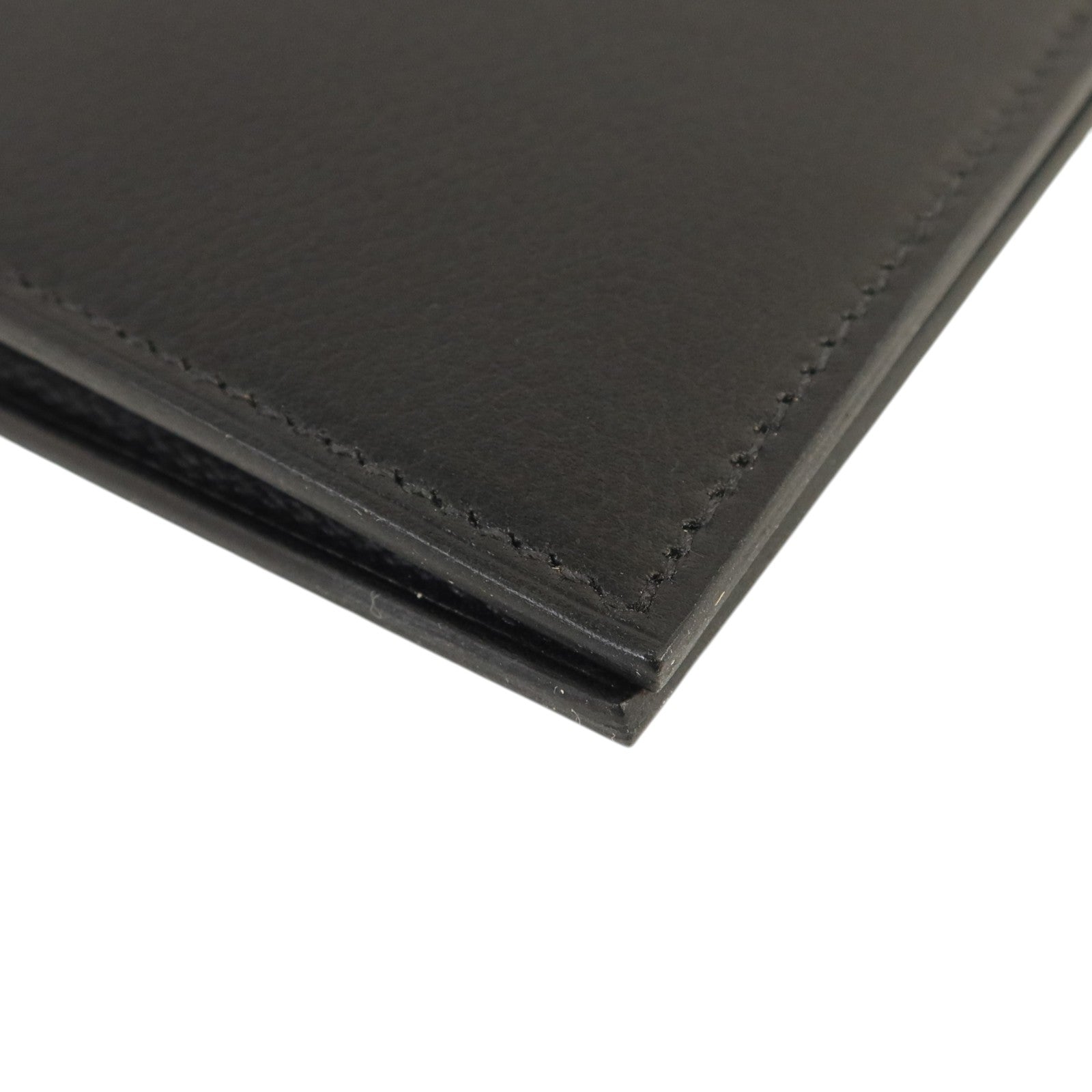 HERMES Evergain皮革Citizen Twill Compact Wallet錢包Noir
