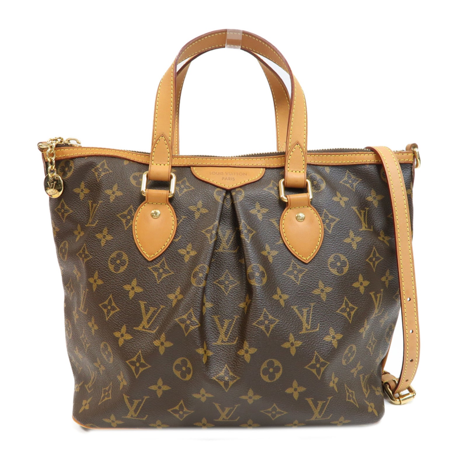 LOUIS VUITTON 【激減優惠】Monogram Palermo PM金扣手挽肩背兩用袋啡色