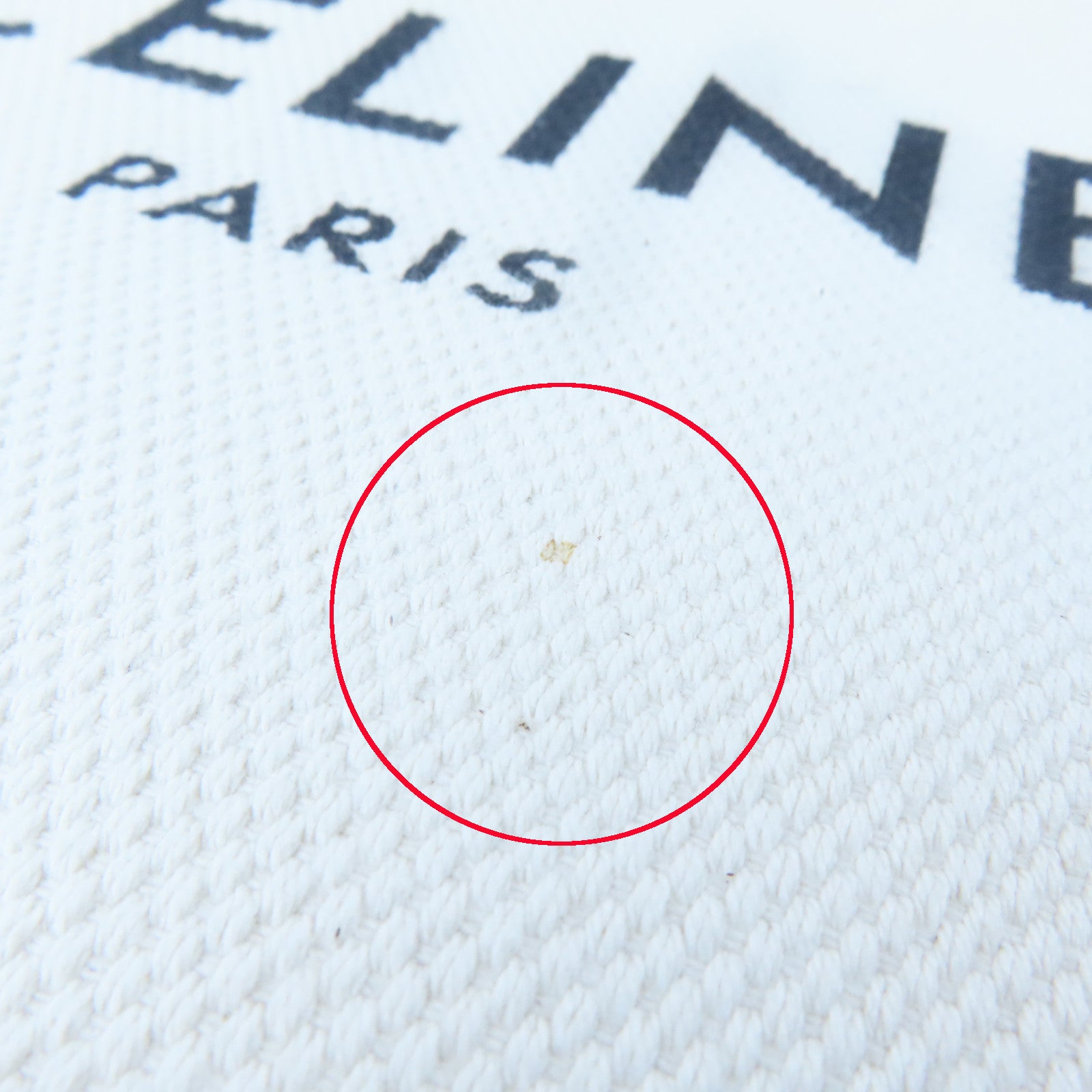 CELINE 帆布/皮革Cabas金扣手挽肩背兩用袋白色/紫色