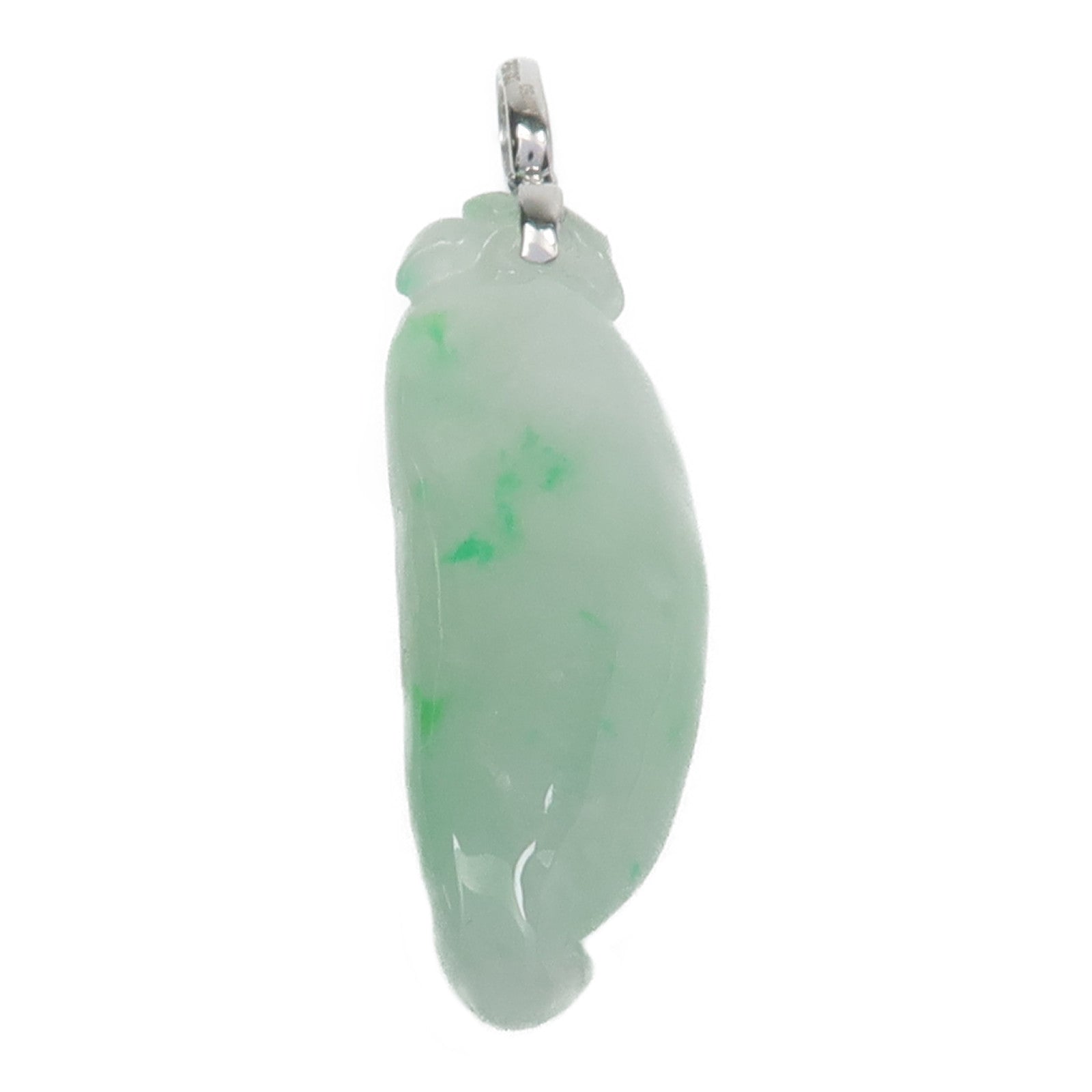 JEWELRY 18K白金/鑽石/翡翠Diamond Jade Pendant Top吊墜