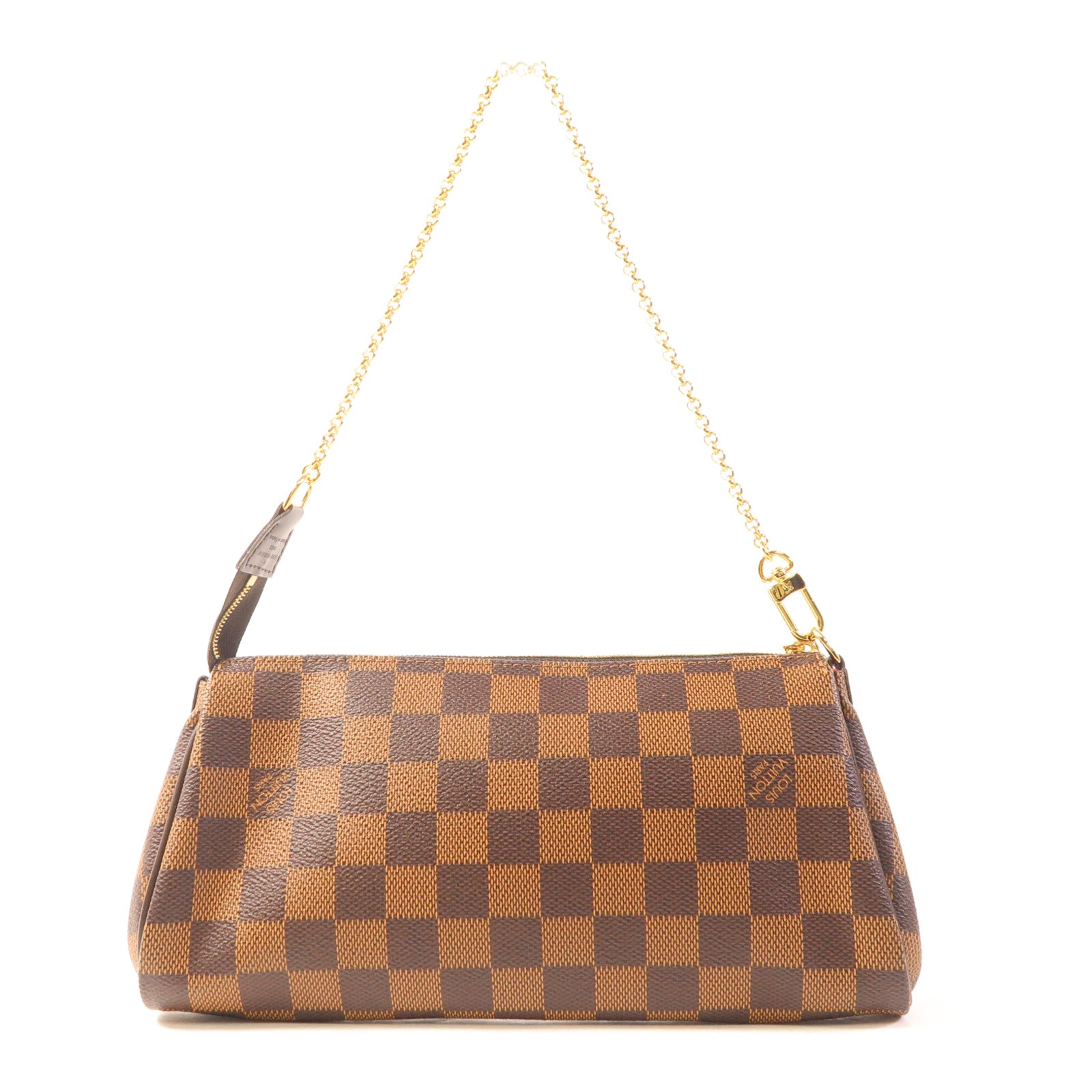 LOUIS VUITTON Damier Eva金扣手挽肩背兩用袋棕色