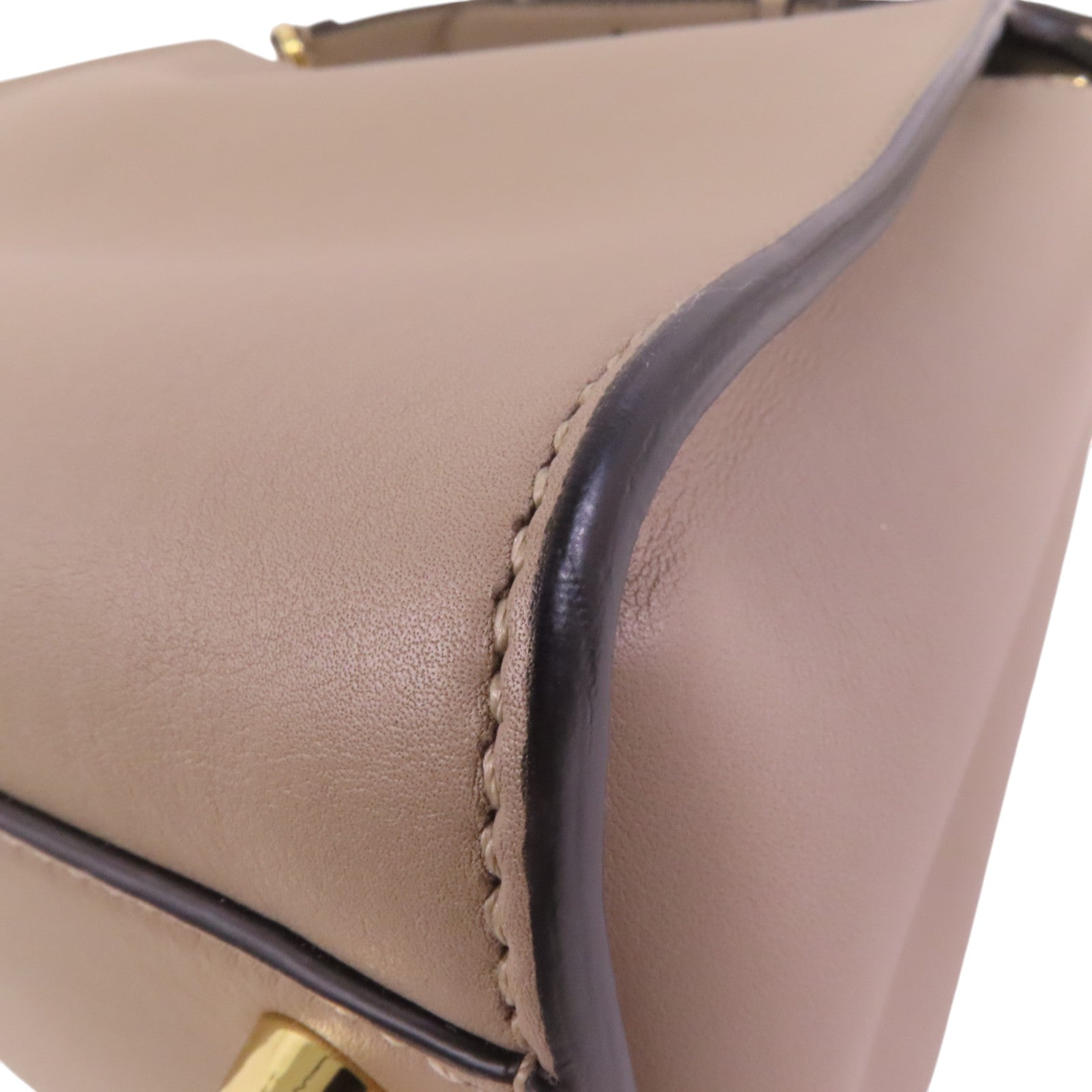 FENDI 牛皮皮革Peekaboo金扣手挽肩背兩用袋