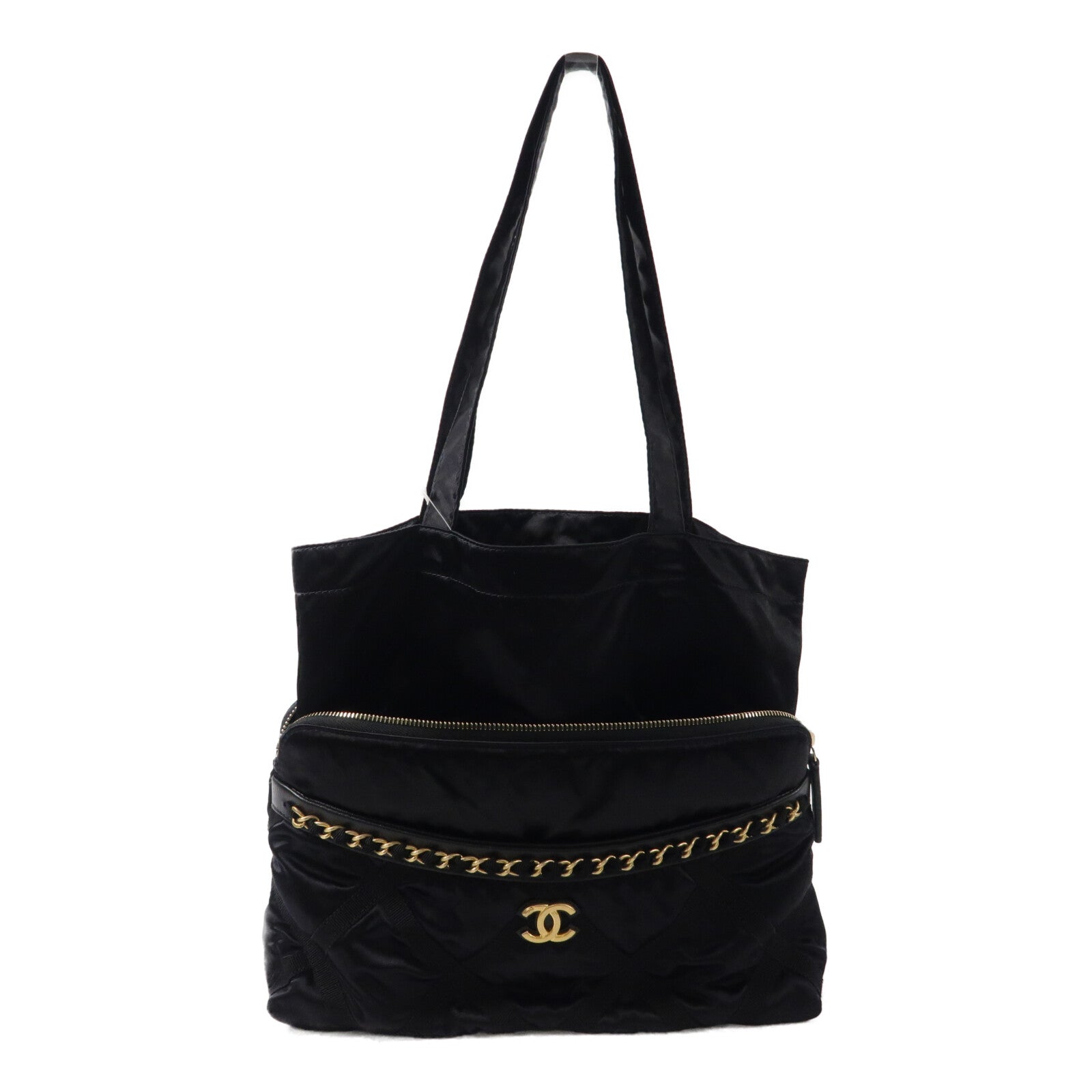 CHANEL Satin Grosgrain Tote Bag手挽袋