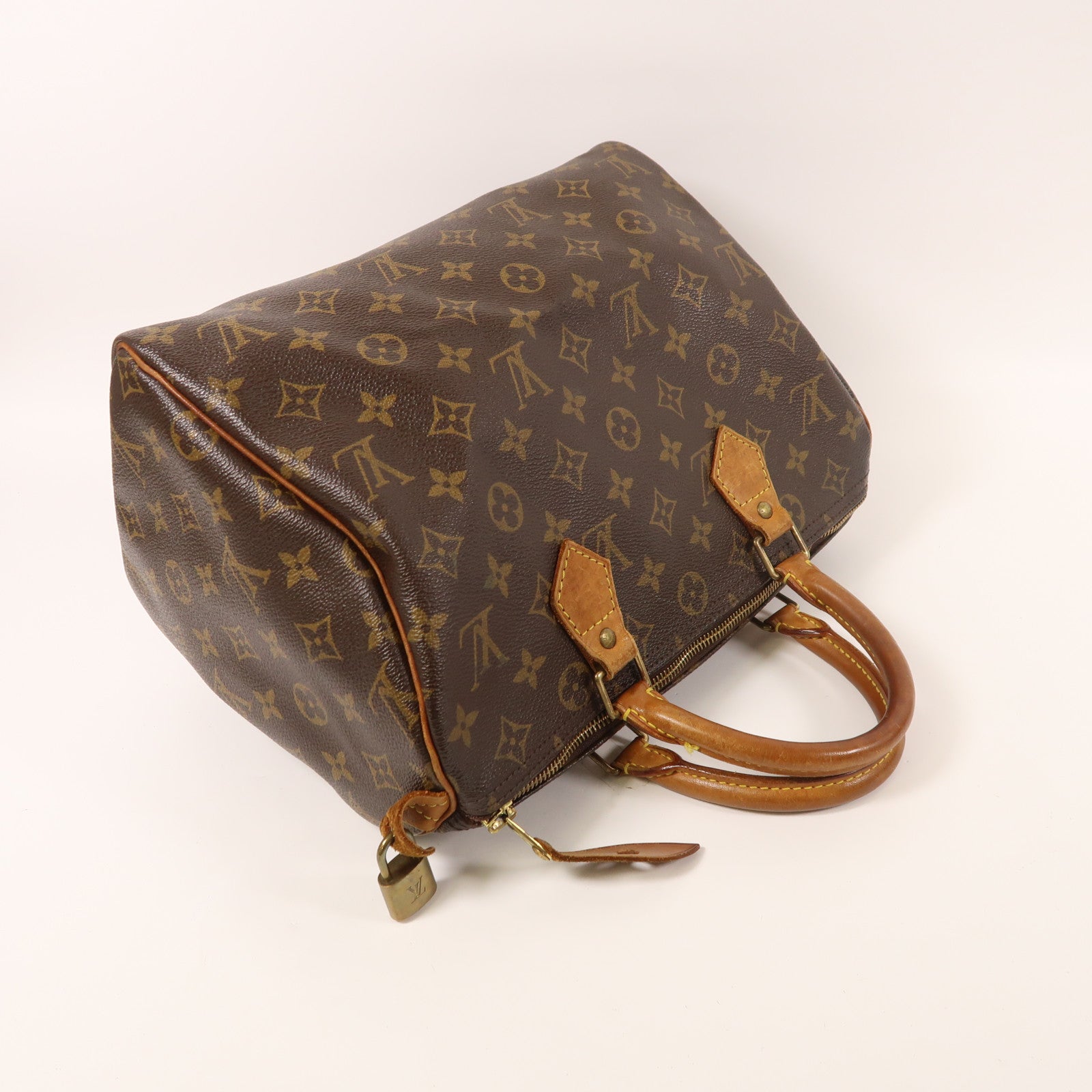 LOUIS VUITTON Monogram Speedy 30金扣手挽袋