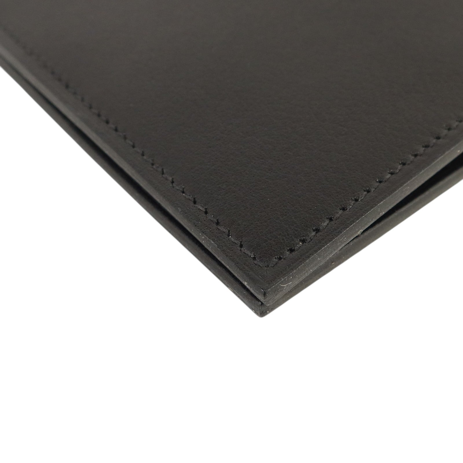 HERMES Evergain皮革Citizen Twill Compact Wallet錢包Noir