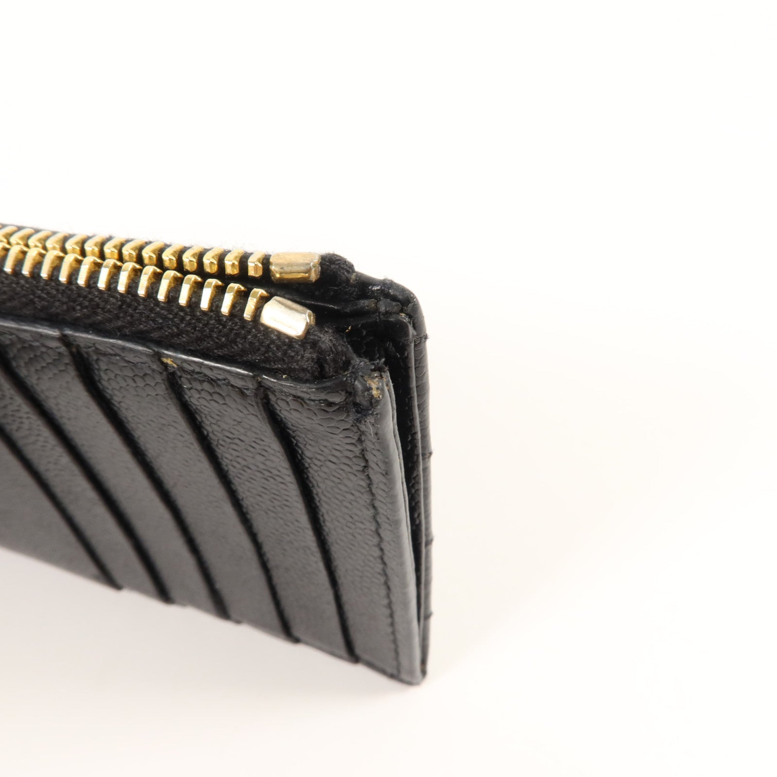 YVES SAINT LAURENT 牛皮皮革Card Case金扣卡片套