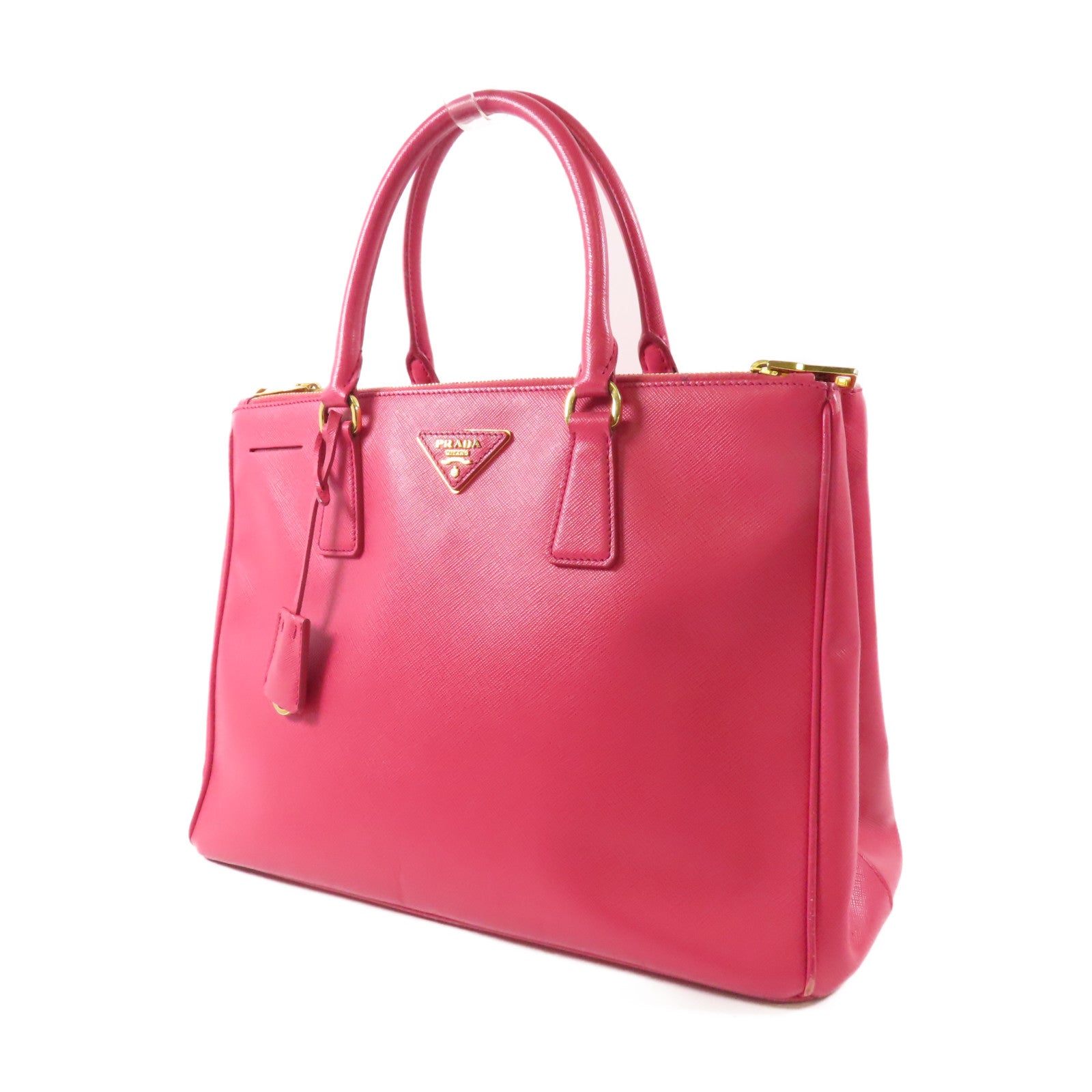 PRADA Saffiano皮革2 Way Bag金扣手挽肩背兩用袋