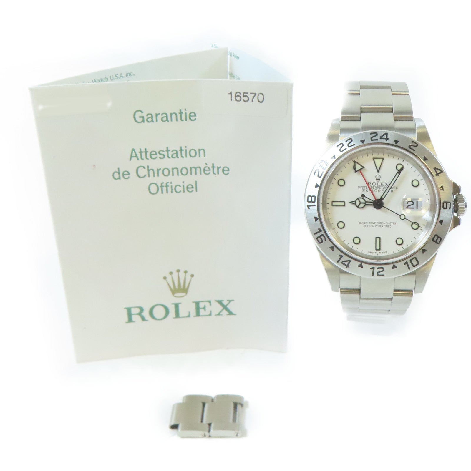 ROLEX Explorer II不鏽鋼手錶自動機芯白色