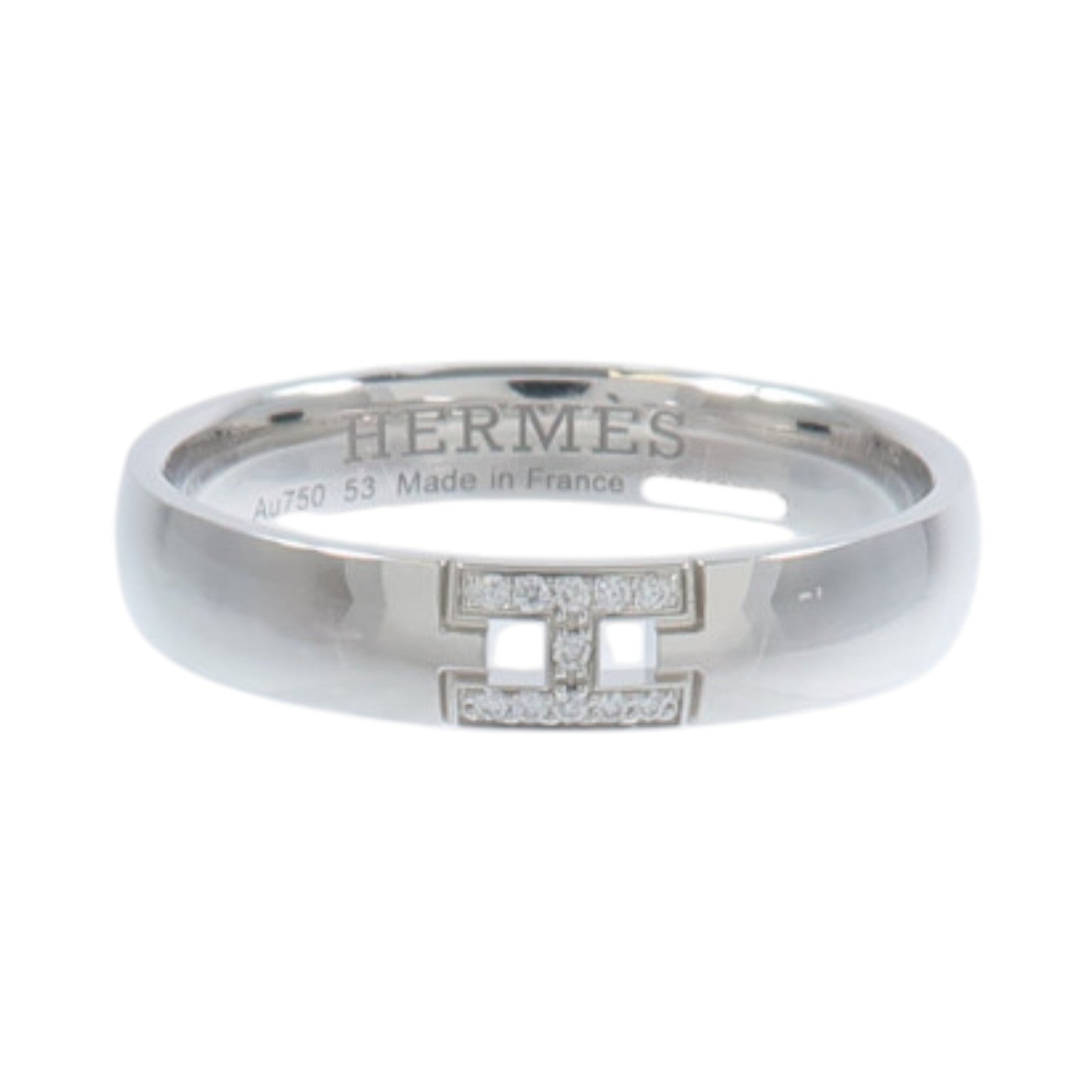 HERMES 18K白金Ever Herakles Wedding Ring鑽石戒指