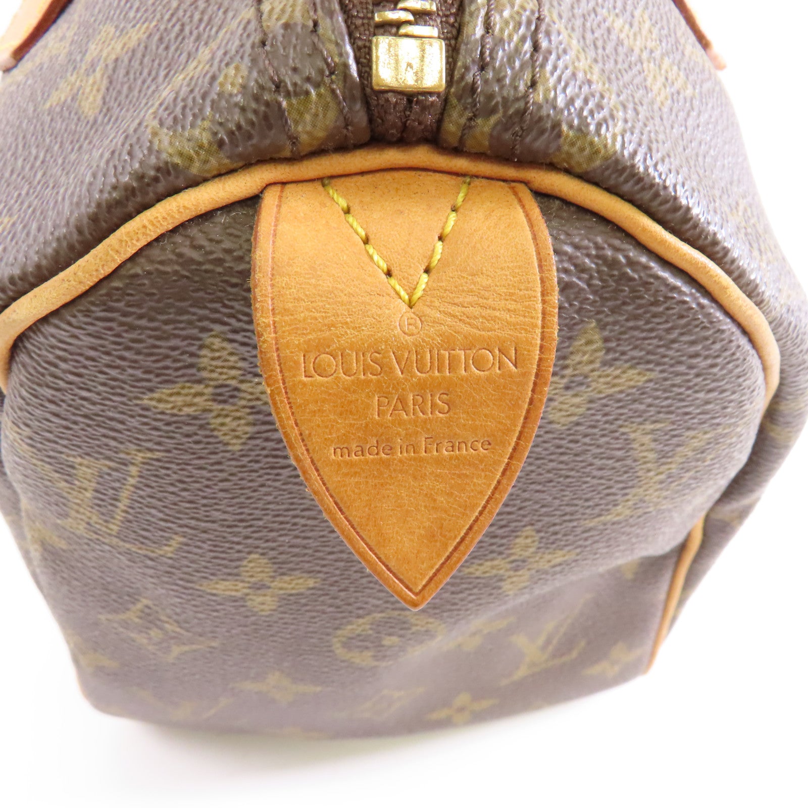 LOUIS VUITTON Monogram Speedy 25金扣手挽袋棕色