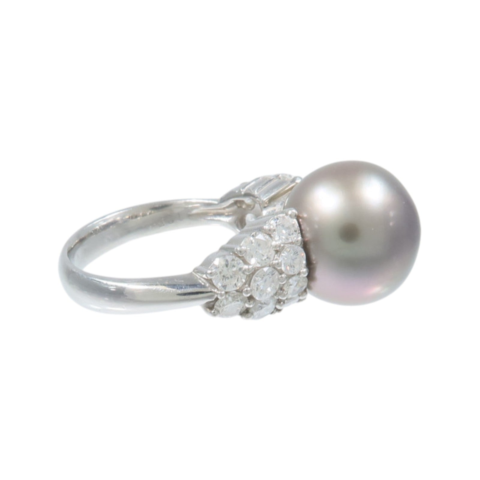 JEWELRY PT900鉑金Pearl Diamond Ring珍珠/鑽石戒指