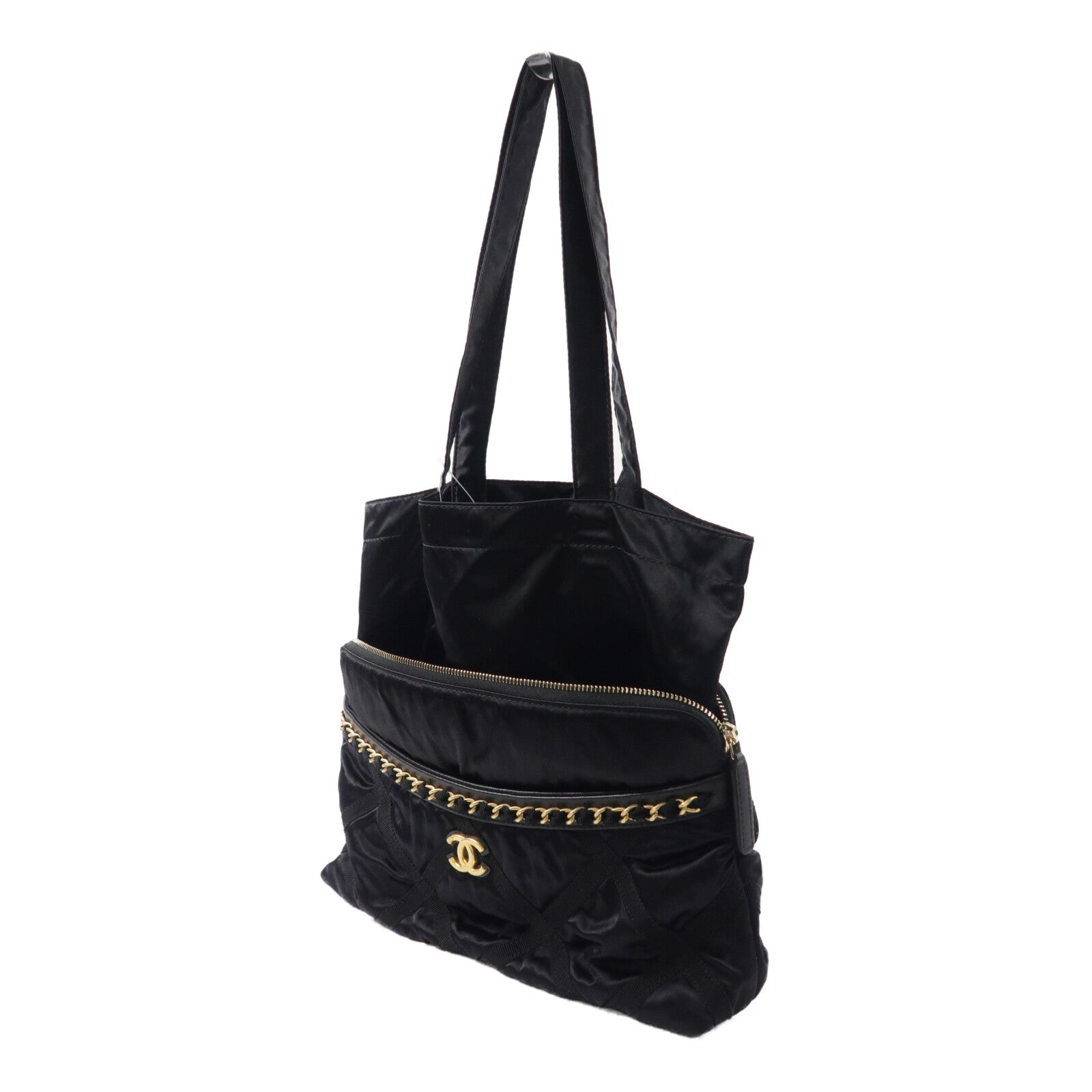 CHANEL Satin Grosgrain Tote Bag手挽袋