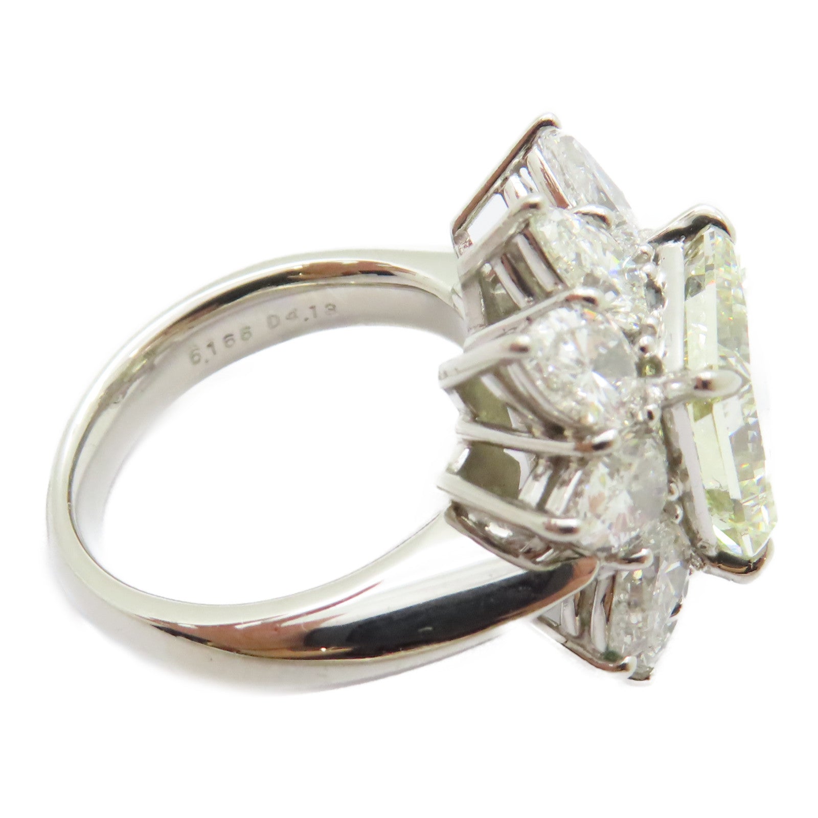 JEWELRY 【激減優惠】PT900鉑金Diamond Ring 5.165ct/4.13ct鑽石戒指US#6.75