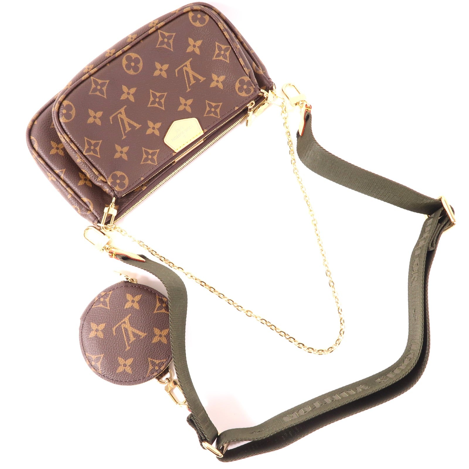 LOUIS VUITTON Monogram Multi Pochette Accessoires金扣肩背袋