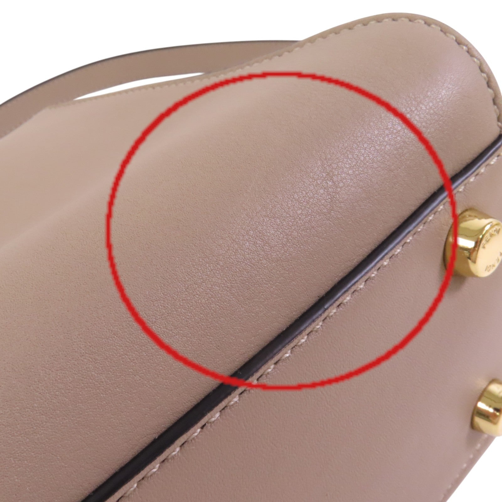 FENDI 牛皮皮革Peekaboo金扣手挽肩背兩用袋