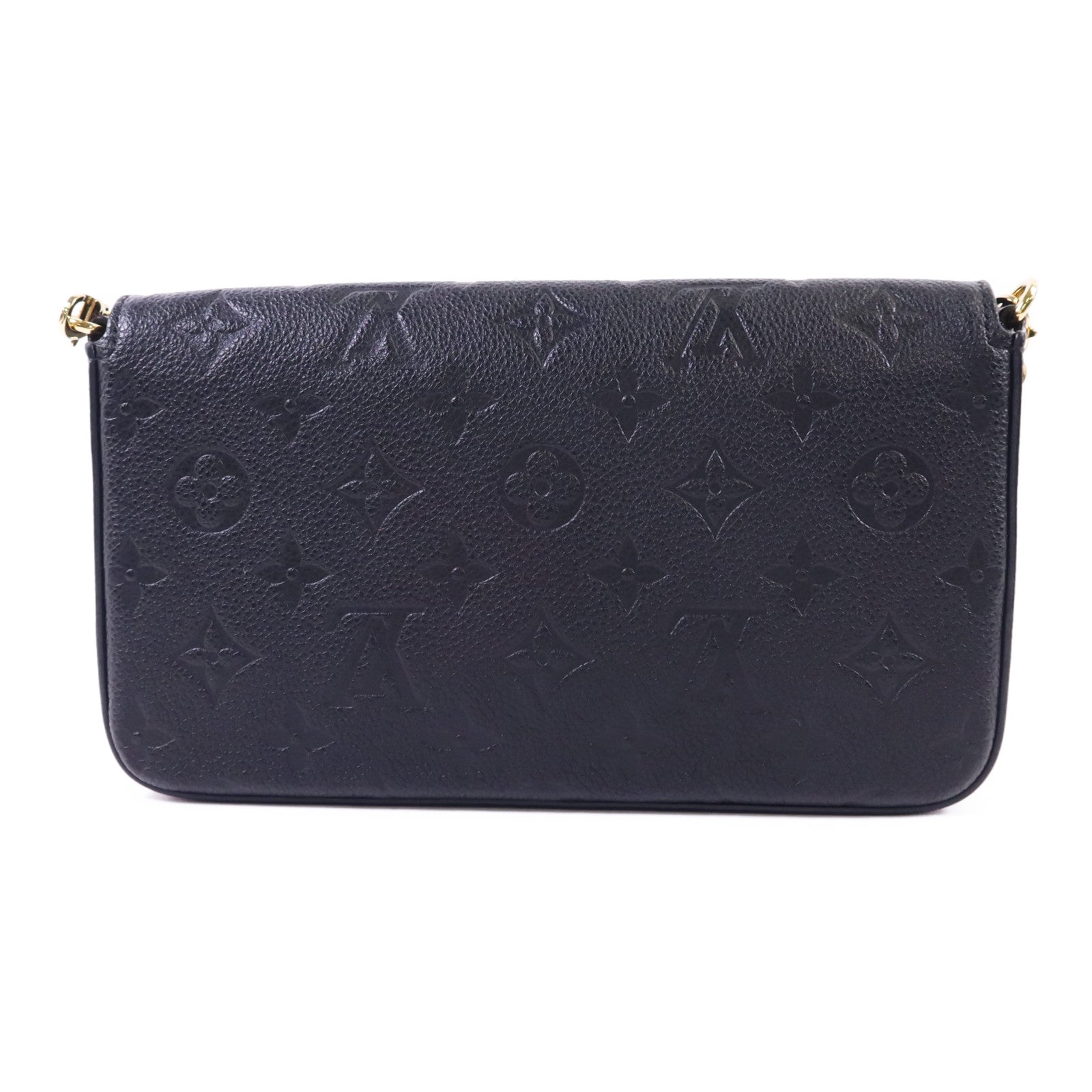 LOUIS VUITTON Monogram Empreinte Felicie Pochette金扣鏈帶肩背袋