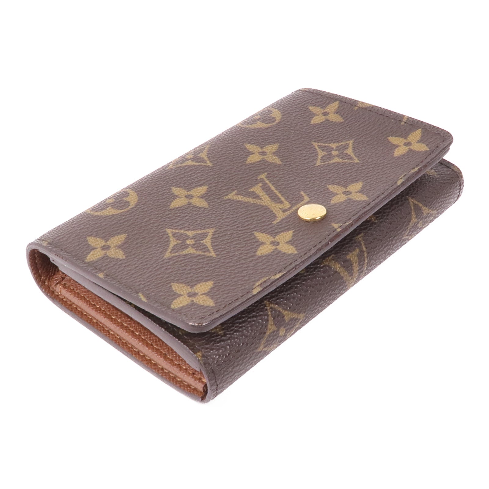 LOUIS VUITTON Monogram Porte Monnaie Bier Tresor金扣長錢包
