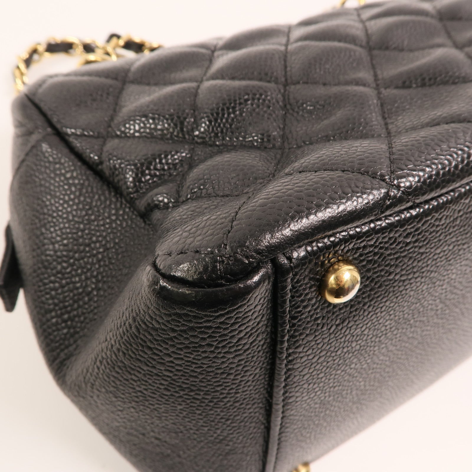 CHANEL 牛皮皮革Petite Timeless Tote金扣肩背袋
