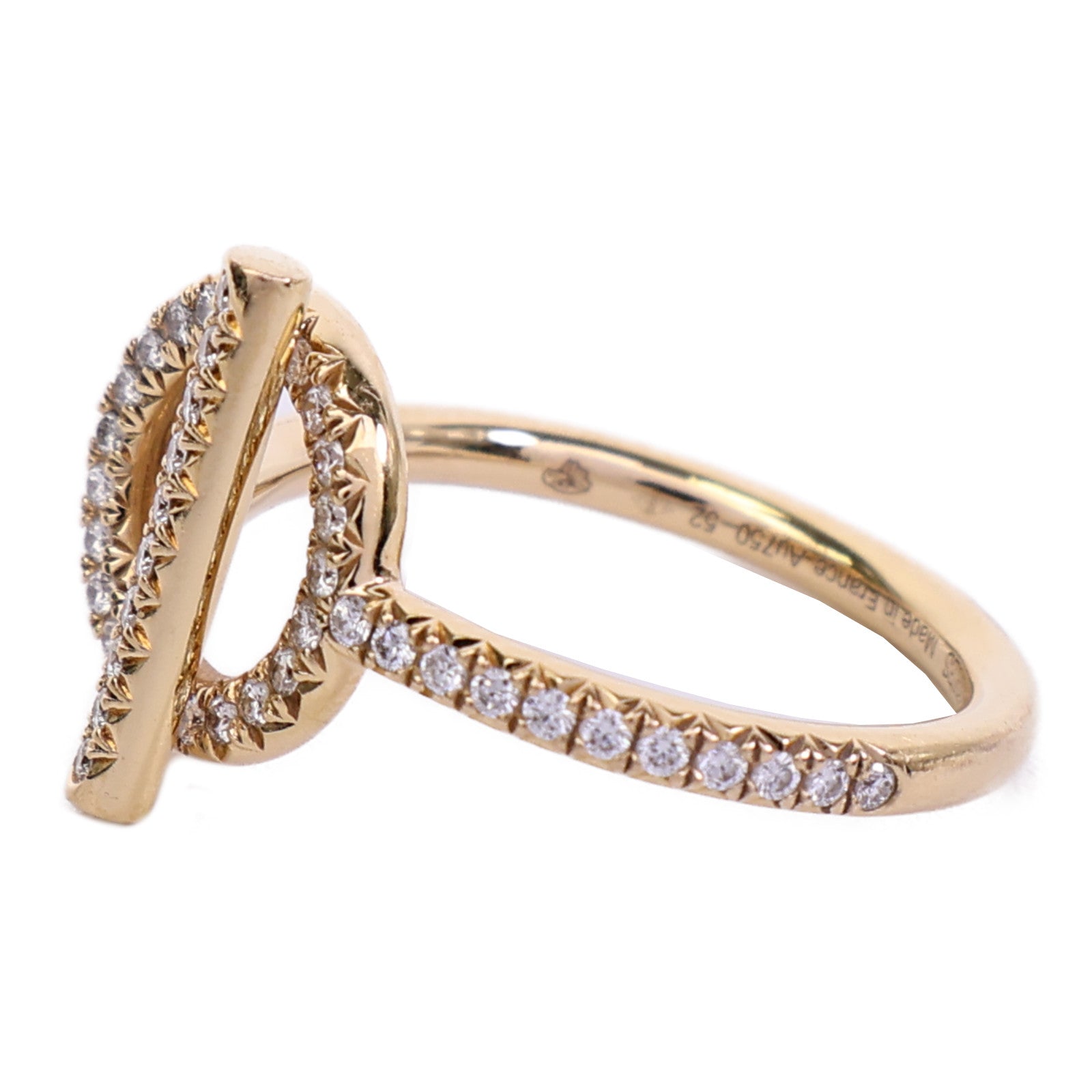 HERMES 18K玫瑰金Echappee Diamond Ring鑽石戒指