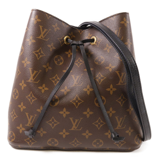 LOUIS VUITTON Monogram Neo Noe MM金扣肩背袋棕色