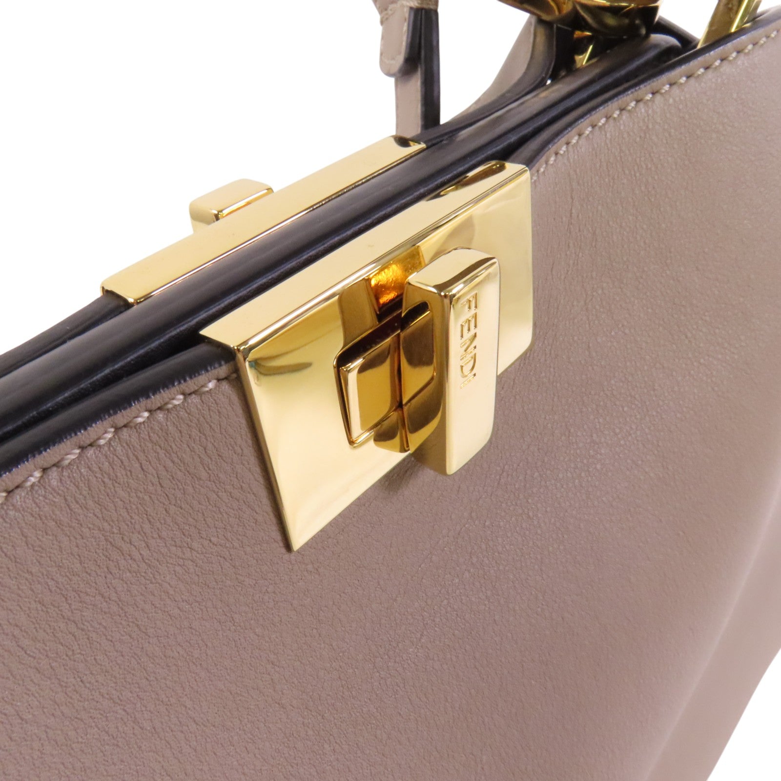 FENDI 牛皮皮革Peekaboo金扣手挽肩背兩用袋