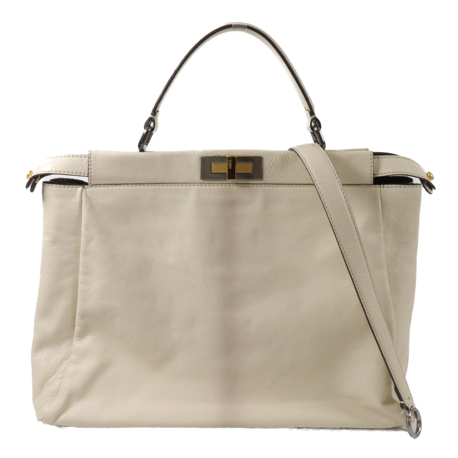 FENDI 蛇皮皮革/Ombre Leather Peekaboo Large手挽肩背兩用袋