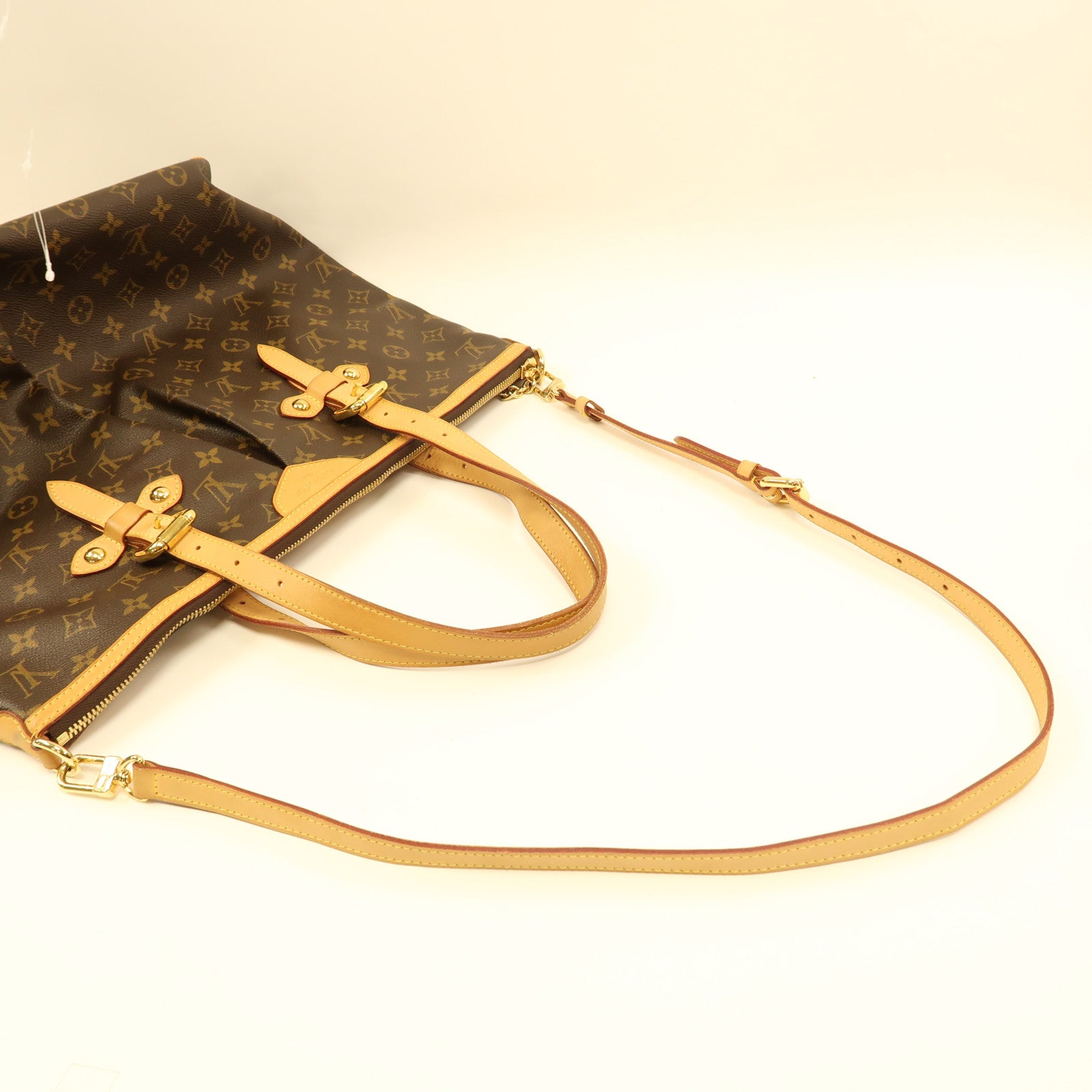 LOUIS VUITTON Monogram Palermo GM金扣手挽肩背兩用袋啡色