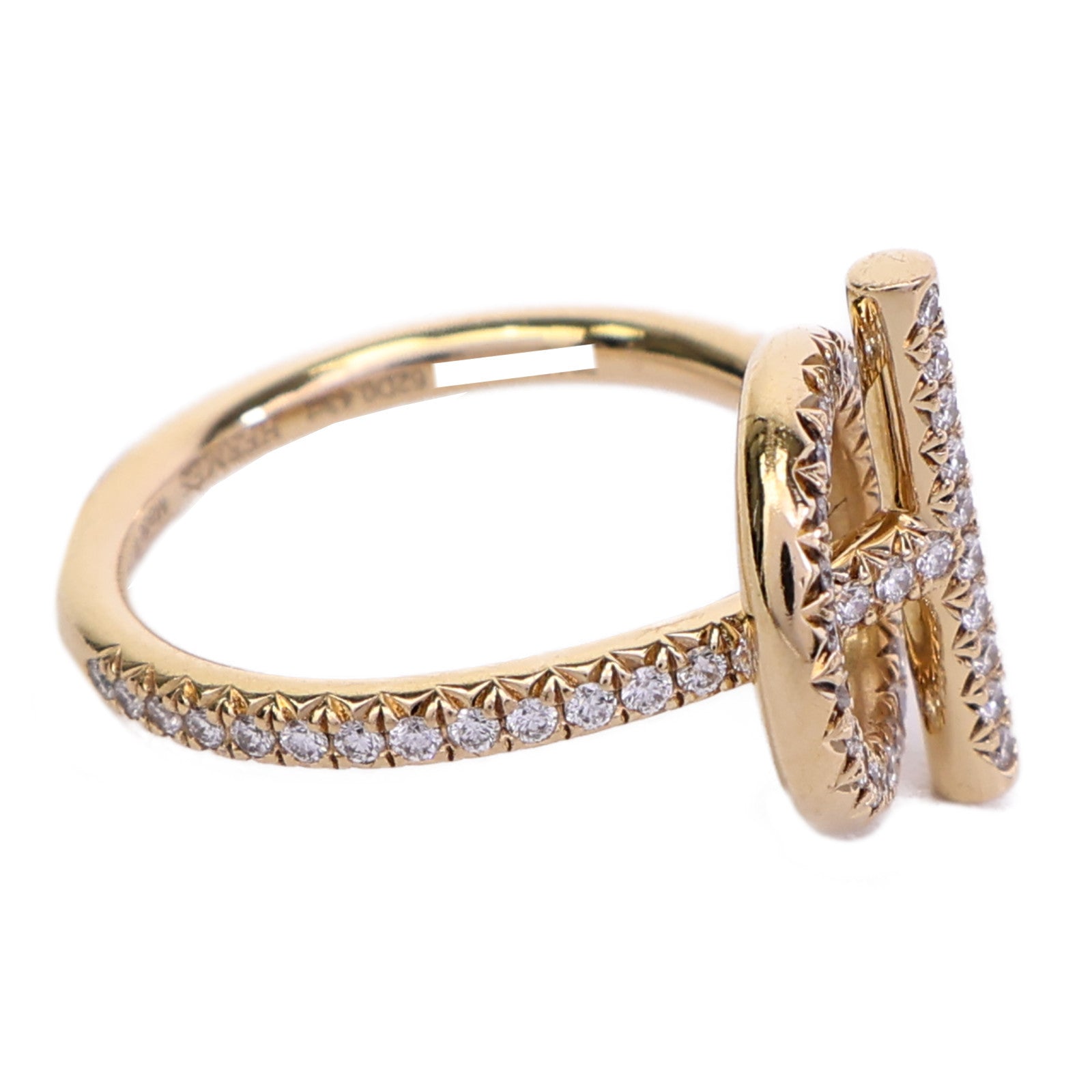 HERMES 18K玫瑰金Echappee Diamond Ring鑽石戒指