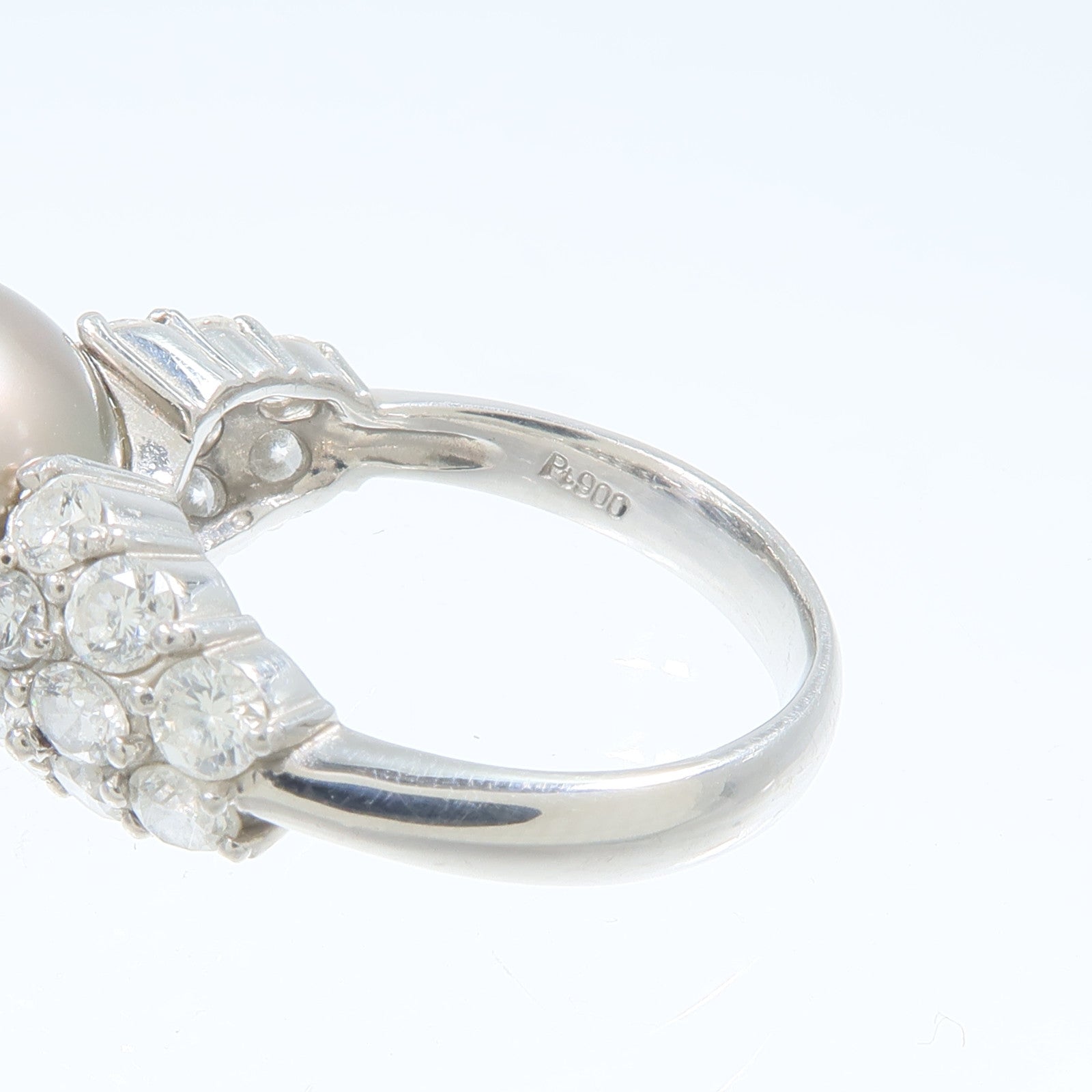 JEWELRY PT900鉑金Pearl Diamond Ring珍珠/鑽石戒指