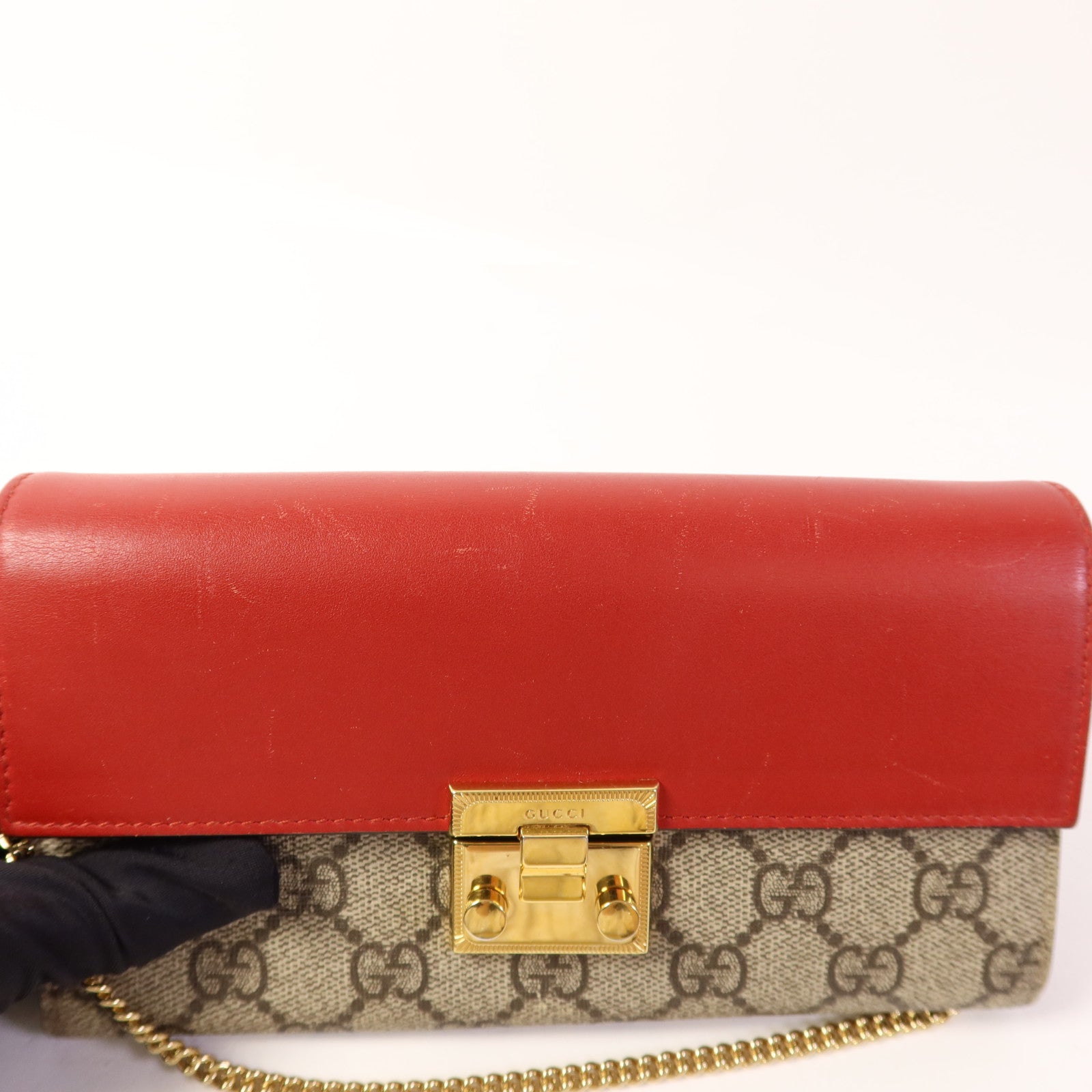 GUCCI 塗層帆布Wallet金扣長錢包