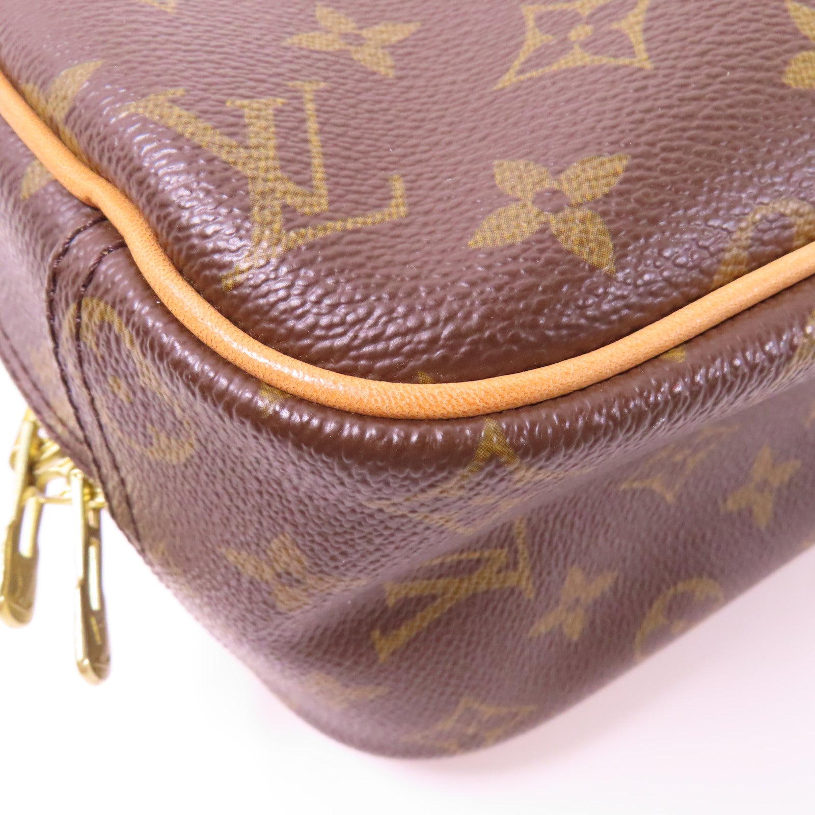 LOUIS VUITTON Monogram Trouville金扣手挽袋啡色