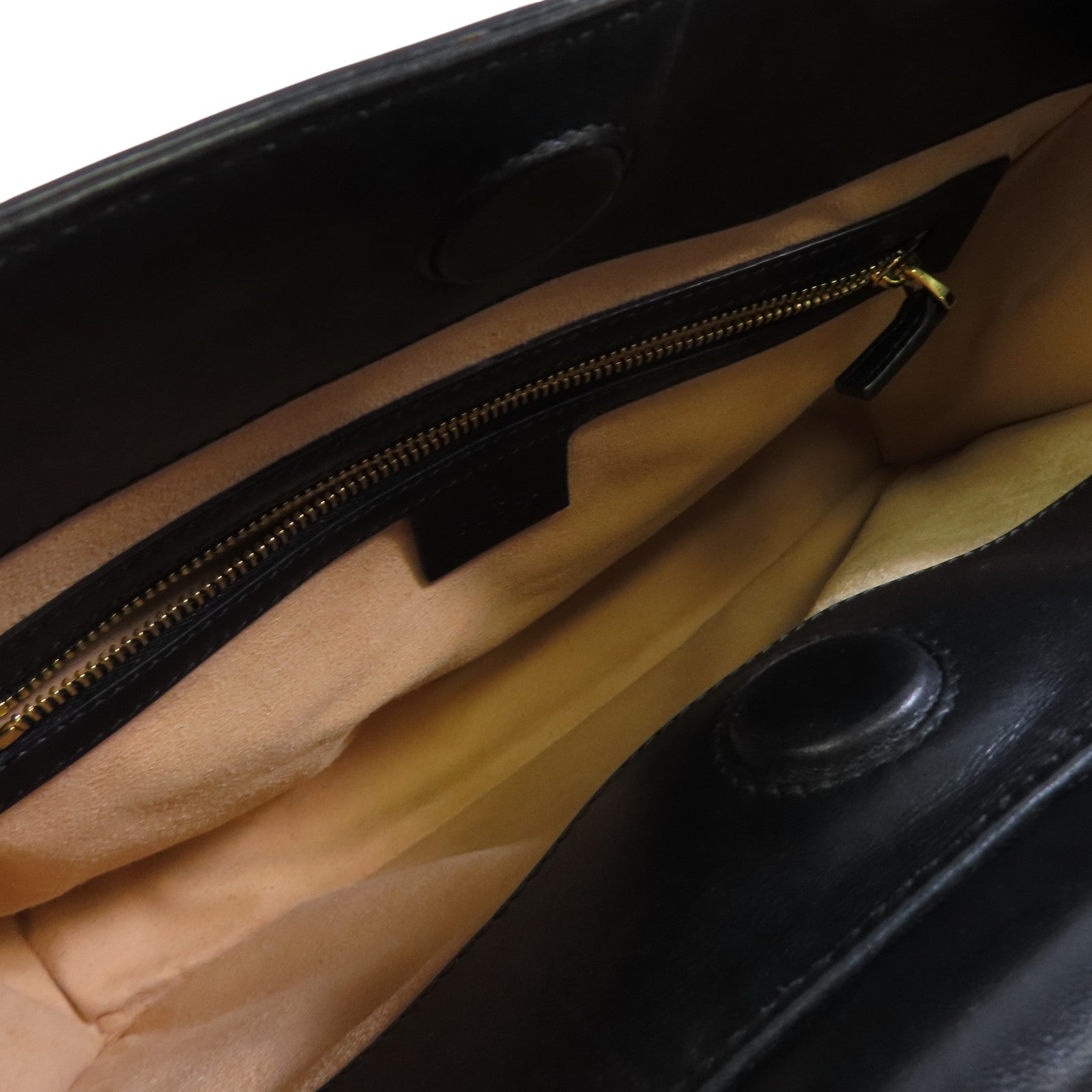 GUCCI 牛皮皮革Nymphaea Bamboo金扣手挽肩背兩用袋