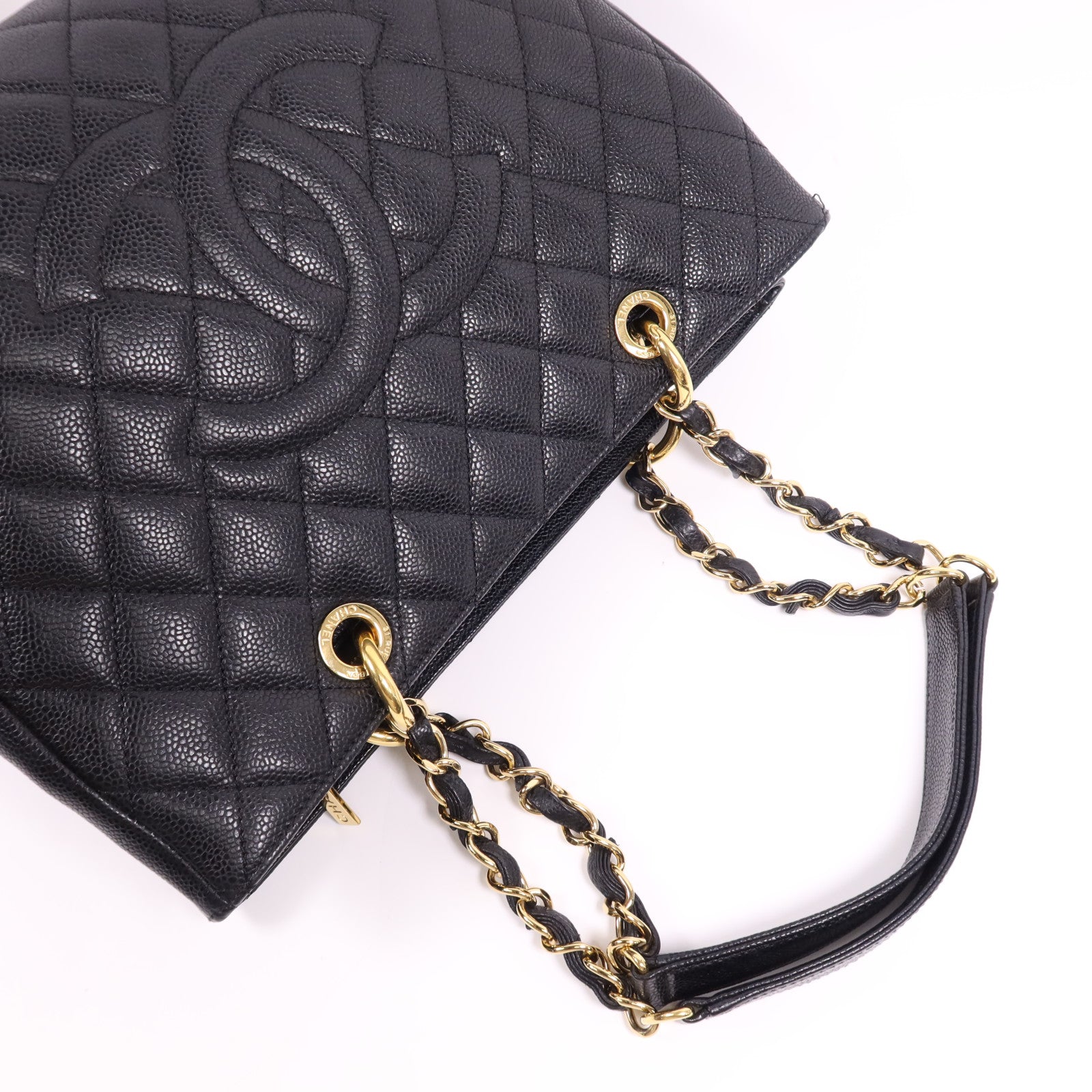 CHANEL 牛皮皮革GST Grand Shopping Tote Bag鏈帶手挽袋